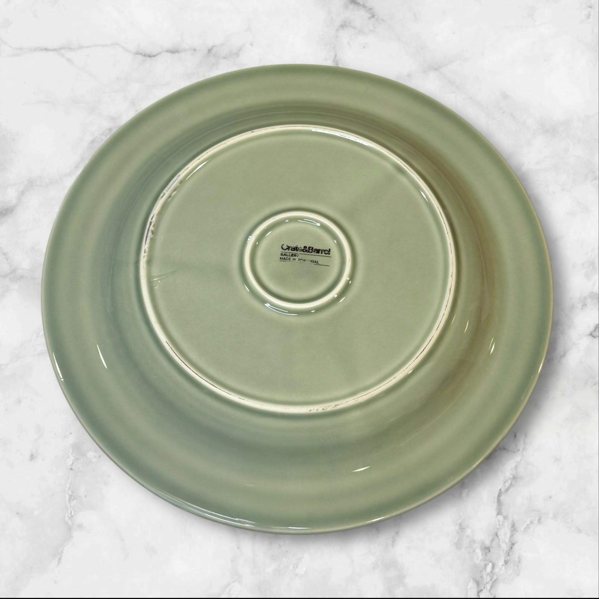 Crate & Barrel Gallery Green Dinner Plates | Set of 4 | 11 1/8 in | Great Condition