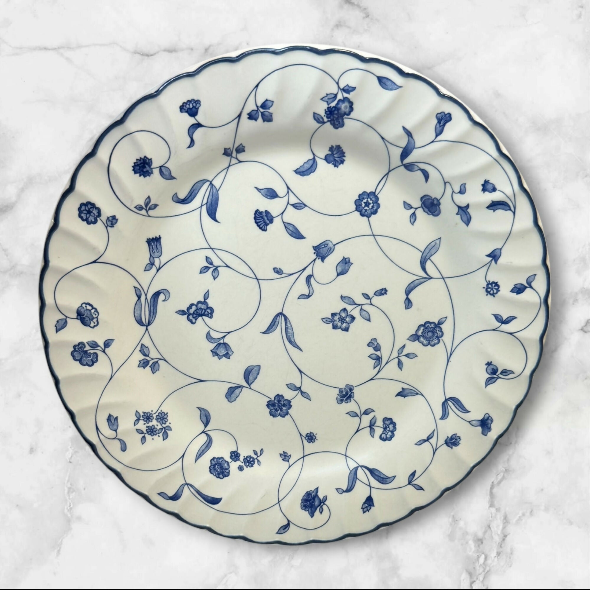 Staffordshire Oakwood Blue Dinner Plates | Set of 4 | Great Condition