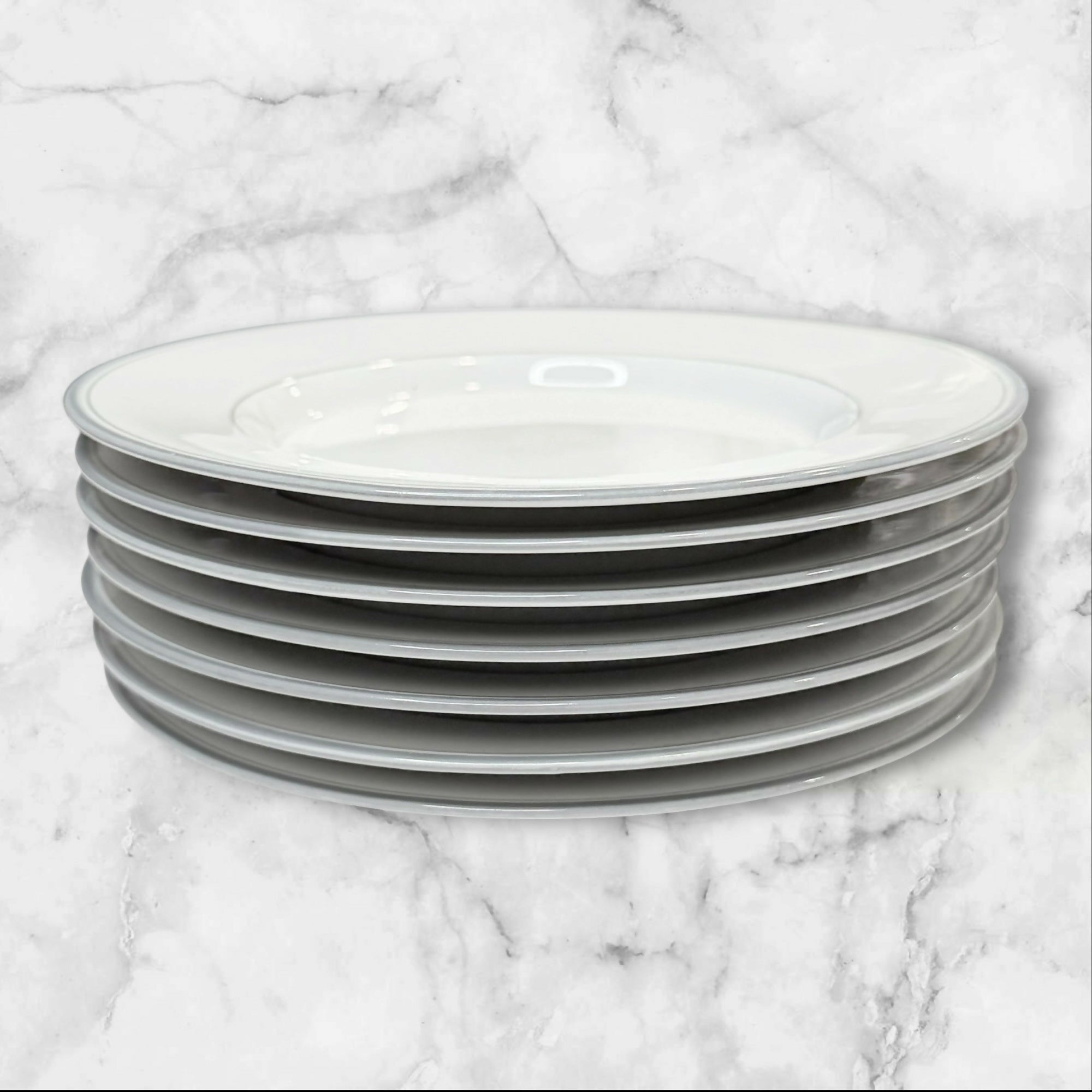 Dansk Allegro Grey Bread Butter Plates | Set of 7 | Excellent Condition