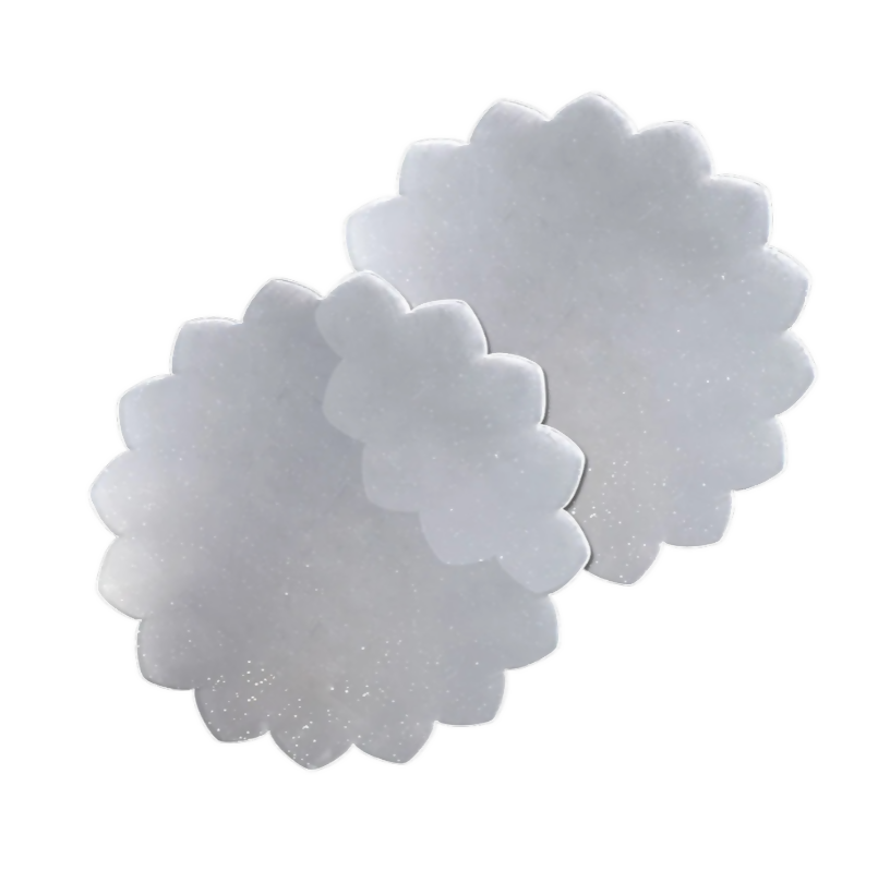 Anygleam Acrylic Cake Disc 2PC Clear Polygon Plexiglass Board Baking Pastry Tools