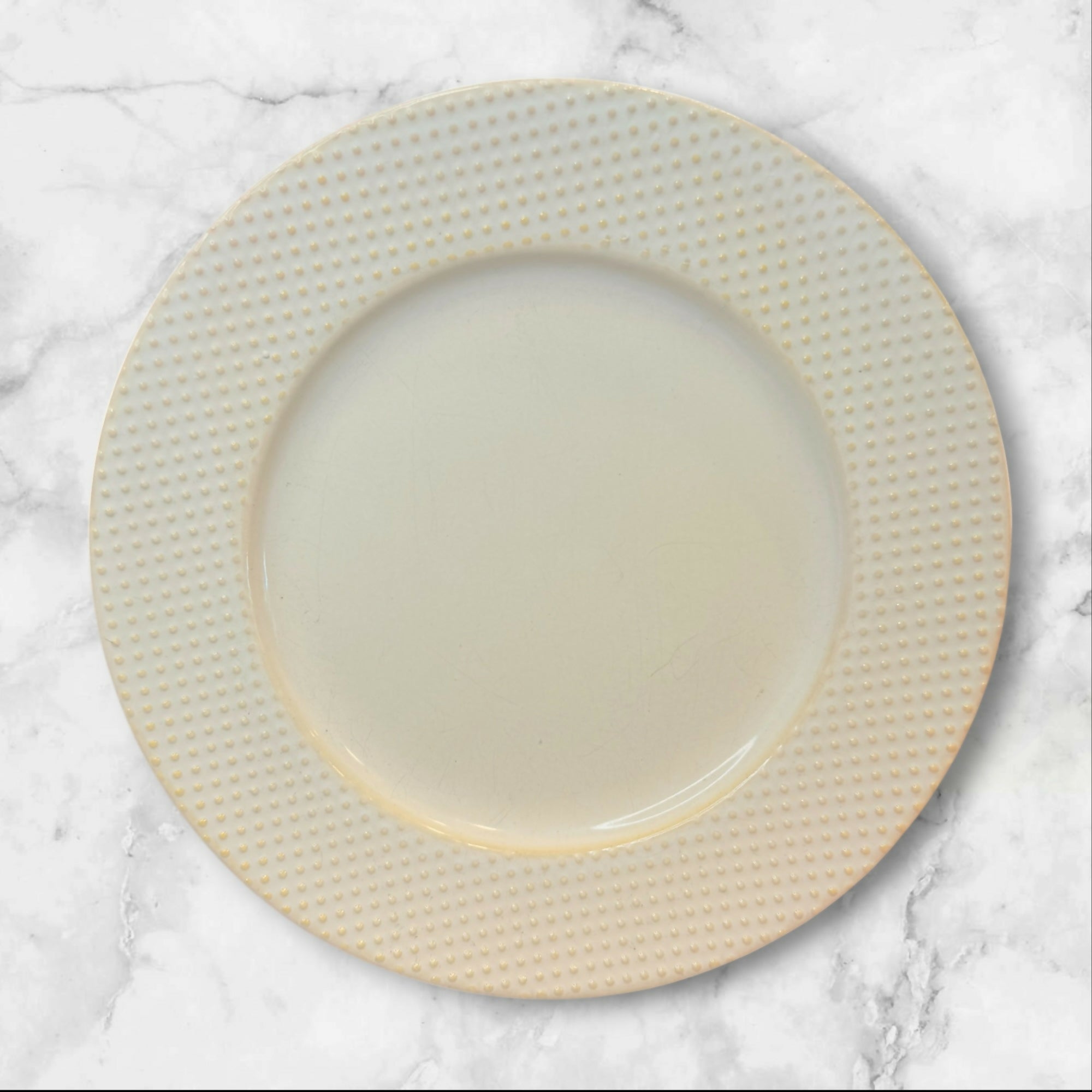 West Elm Textured White Salad Plates Set of 6 | Great Condition | Mixed Rim
