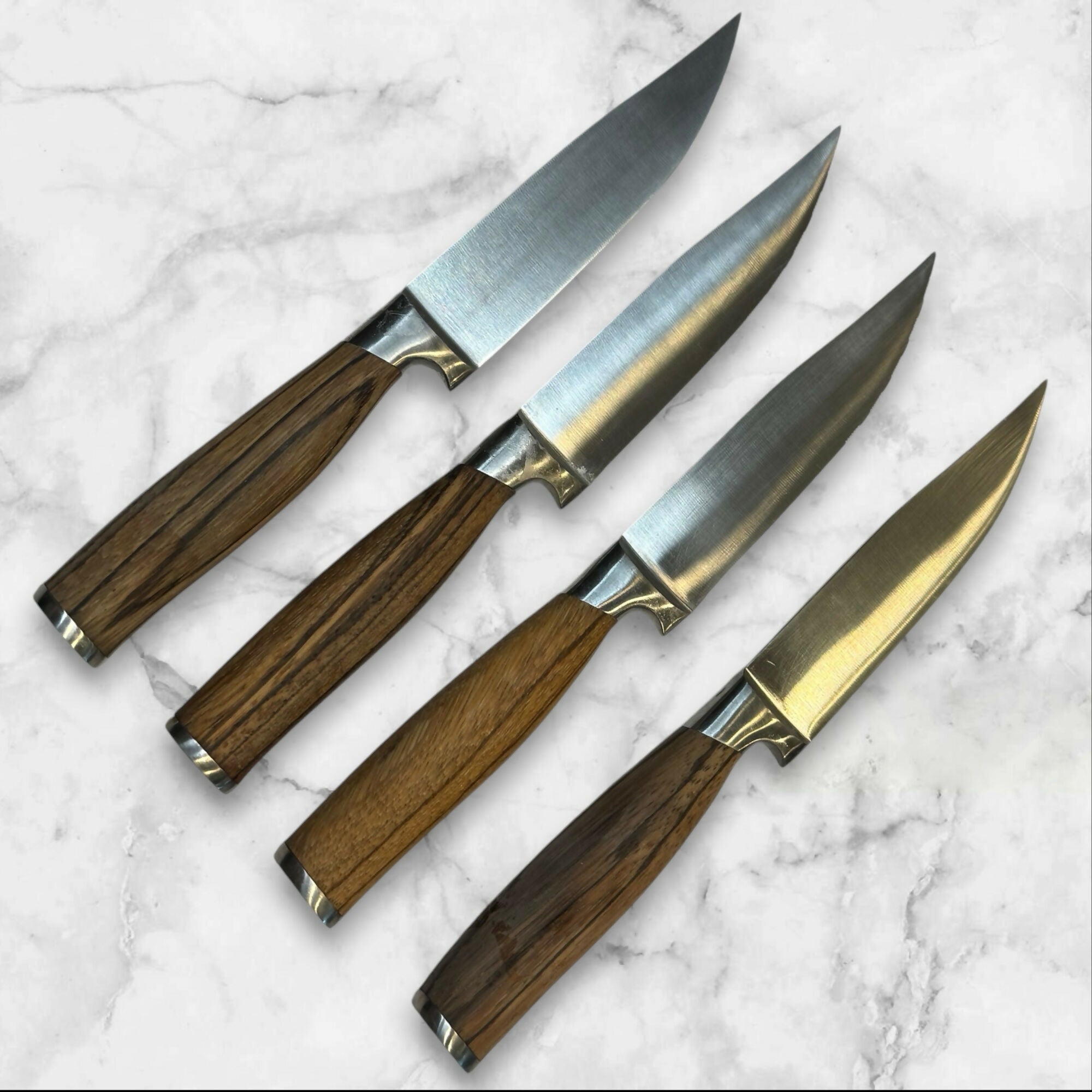 Schmidt Bros German Stainless Jumbo Steak Knives | Set of 4 | Excellent