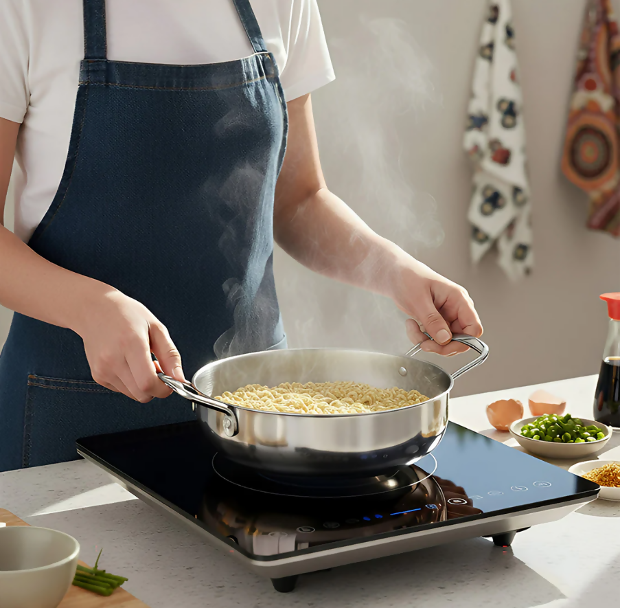 Anygleam Stock Pot Silver-L Stainless Steel Hot Pot Without Lid Single-Layer Cooking Soup Noodle Sea Food Home Kitchen Restaurant Tools