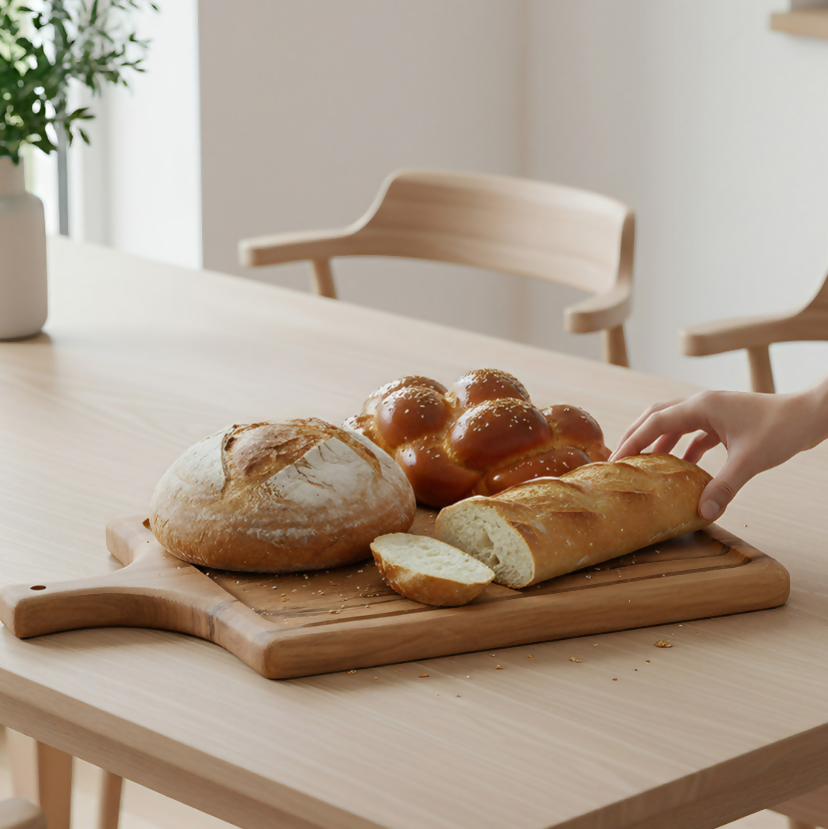 Anygleam Natural Wood Square Wood Cutting Board Food Kitchen Tableware