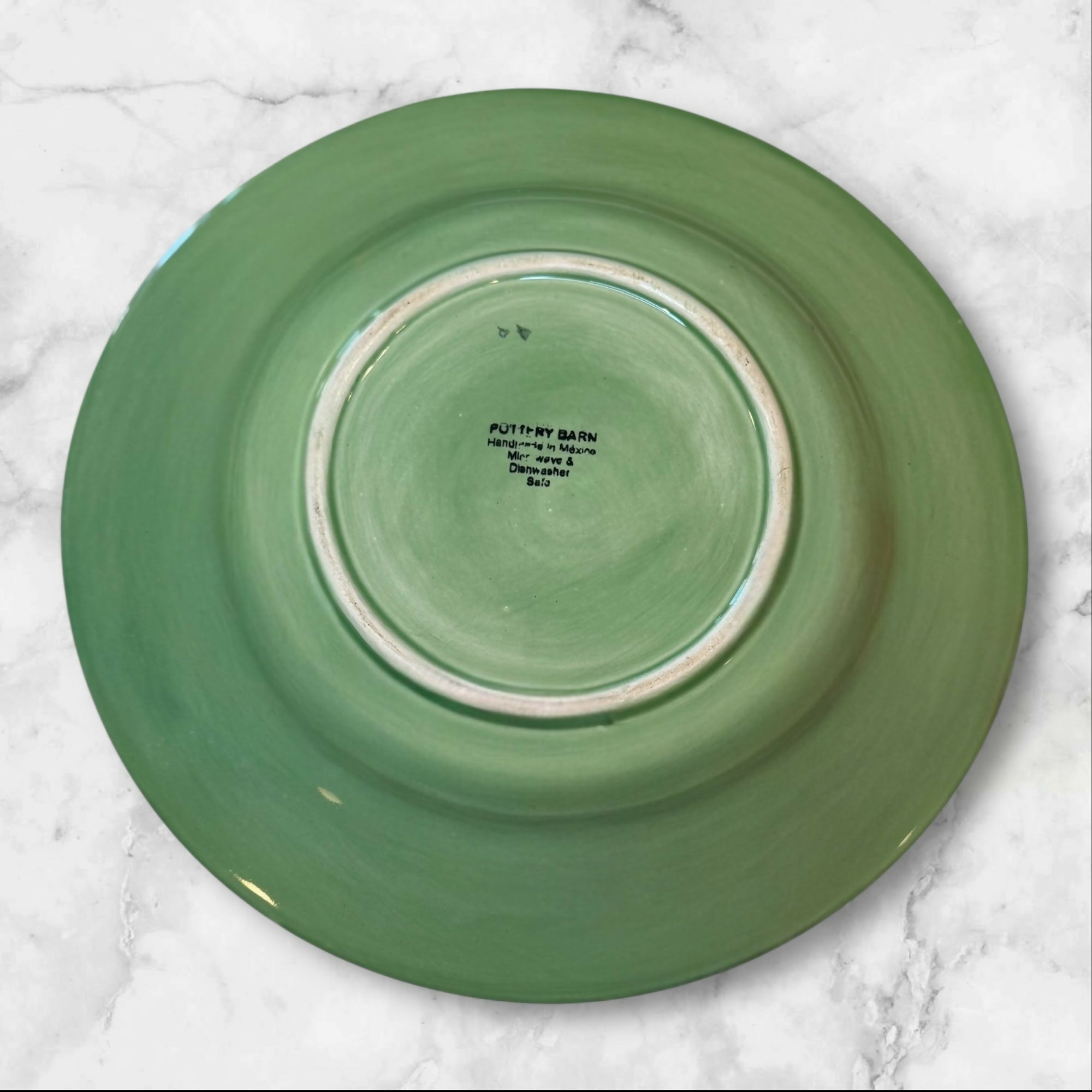 Pottery Barn Sausalito Green Dinner Plates Set of 4 | Great Condition