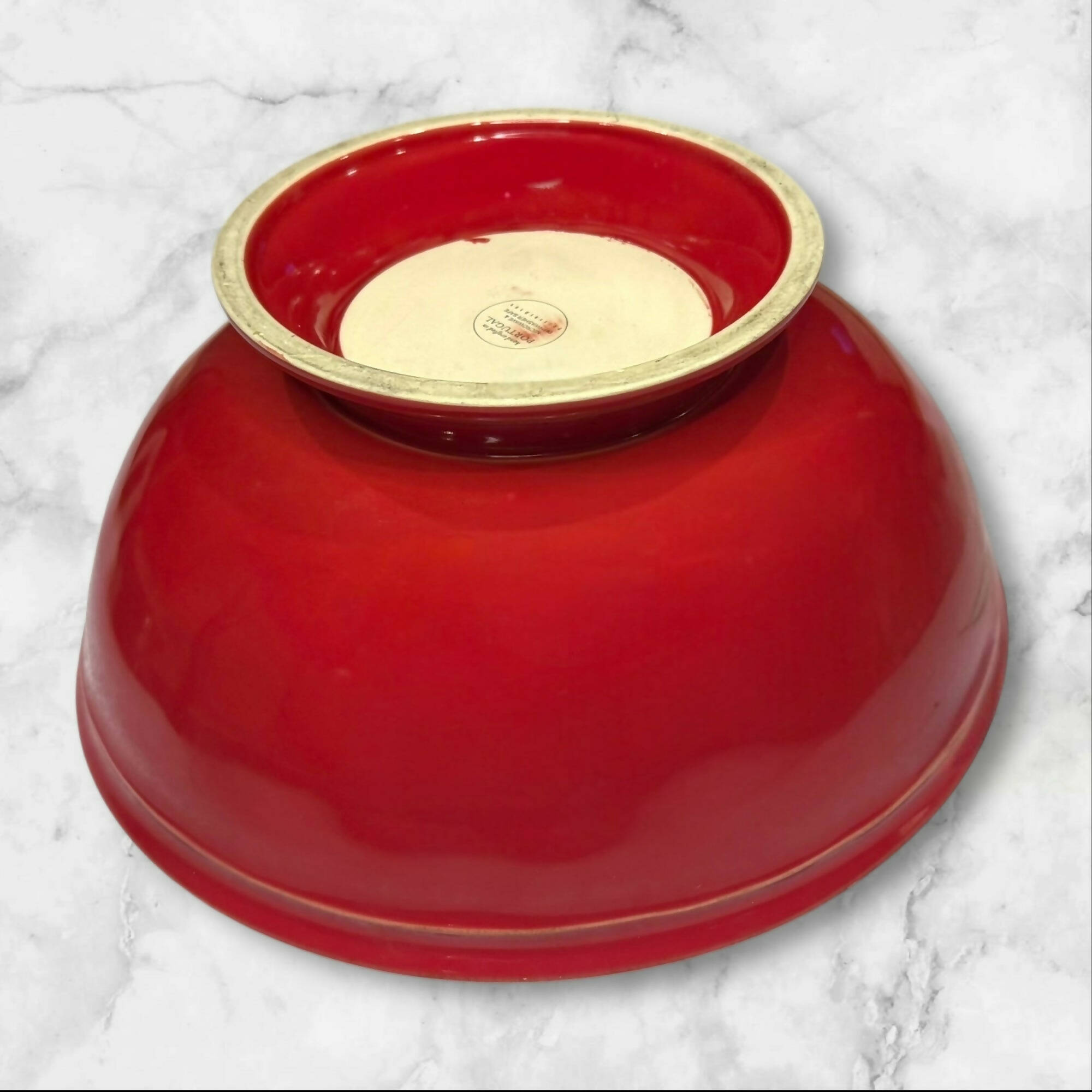 Pottery Barn Cambria Red Footed Serving Bowl | Stoneware | Great Condition