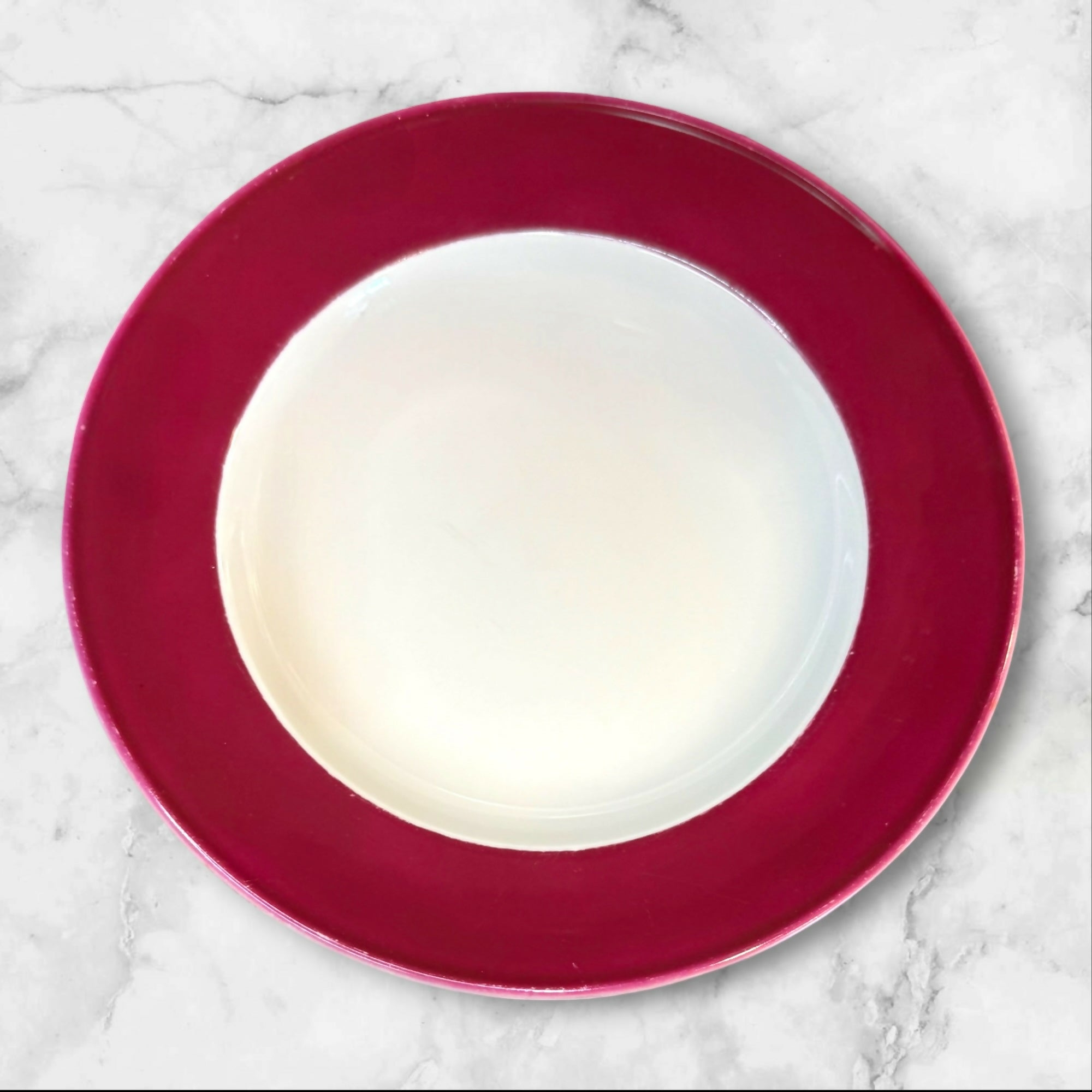 Dibbern Solid Color Raspberry Soup Plates Set of 5 | Great Condition