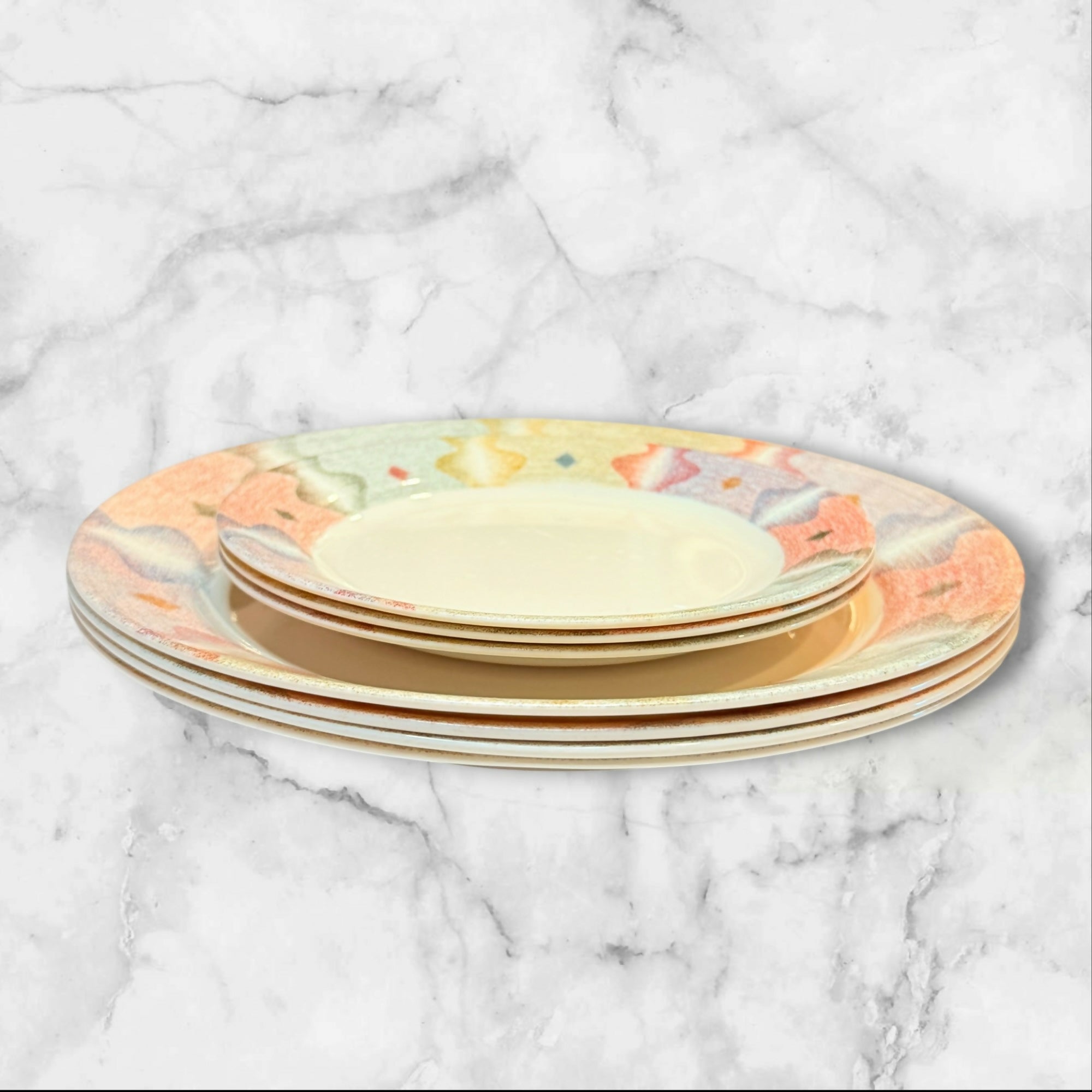 Corelle Mirage Dinner & Salad Plates Set of 7 | Discontinued | Great Condition