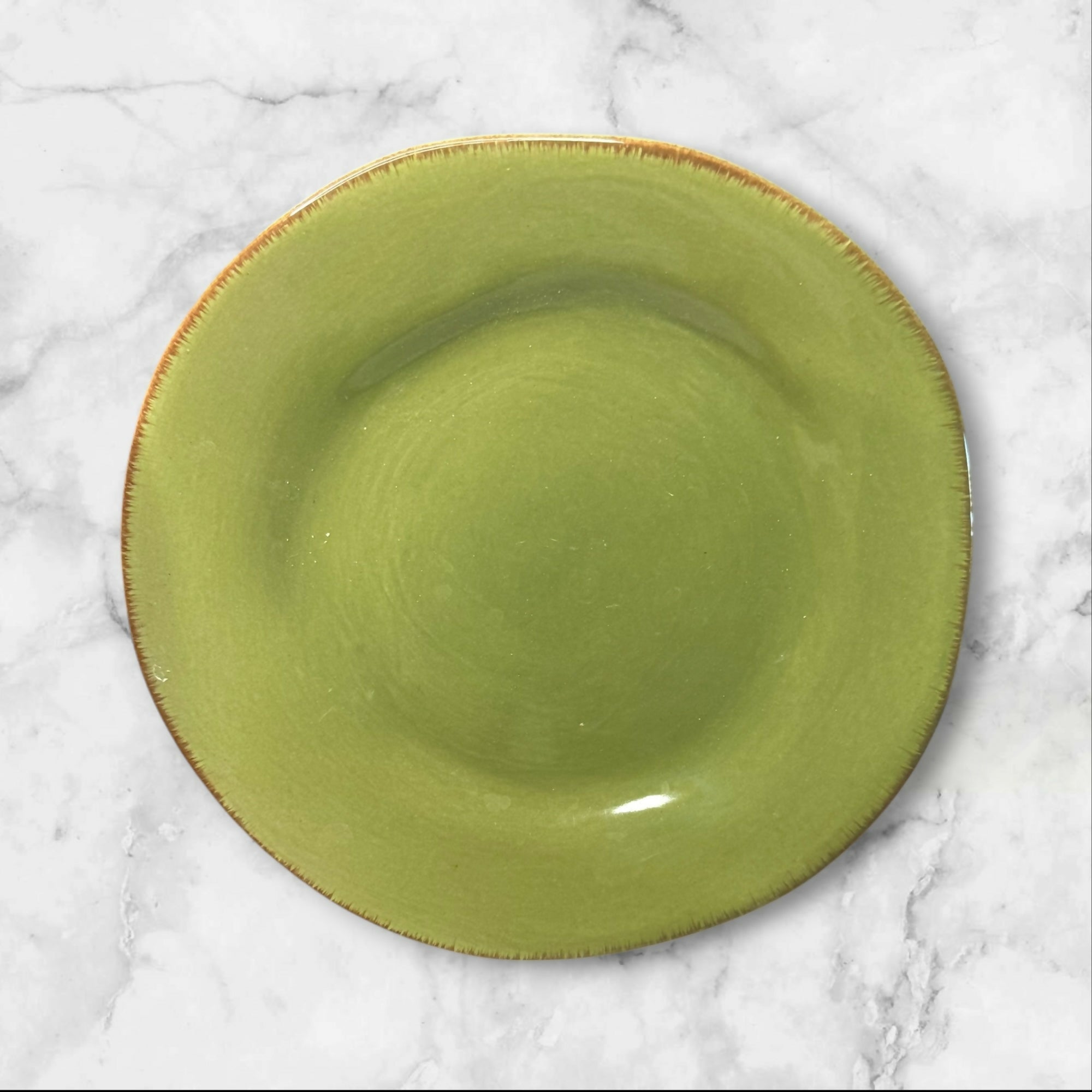 Pier 1 Elemental Moss Green Salad Plates | Set of 6 | Earthenware | Excellent Condition