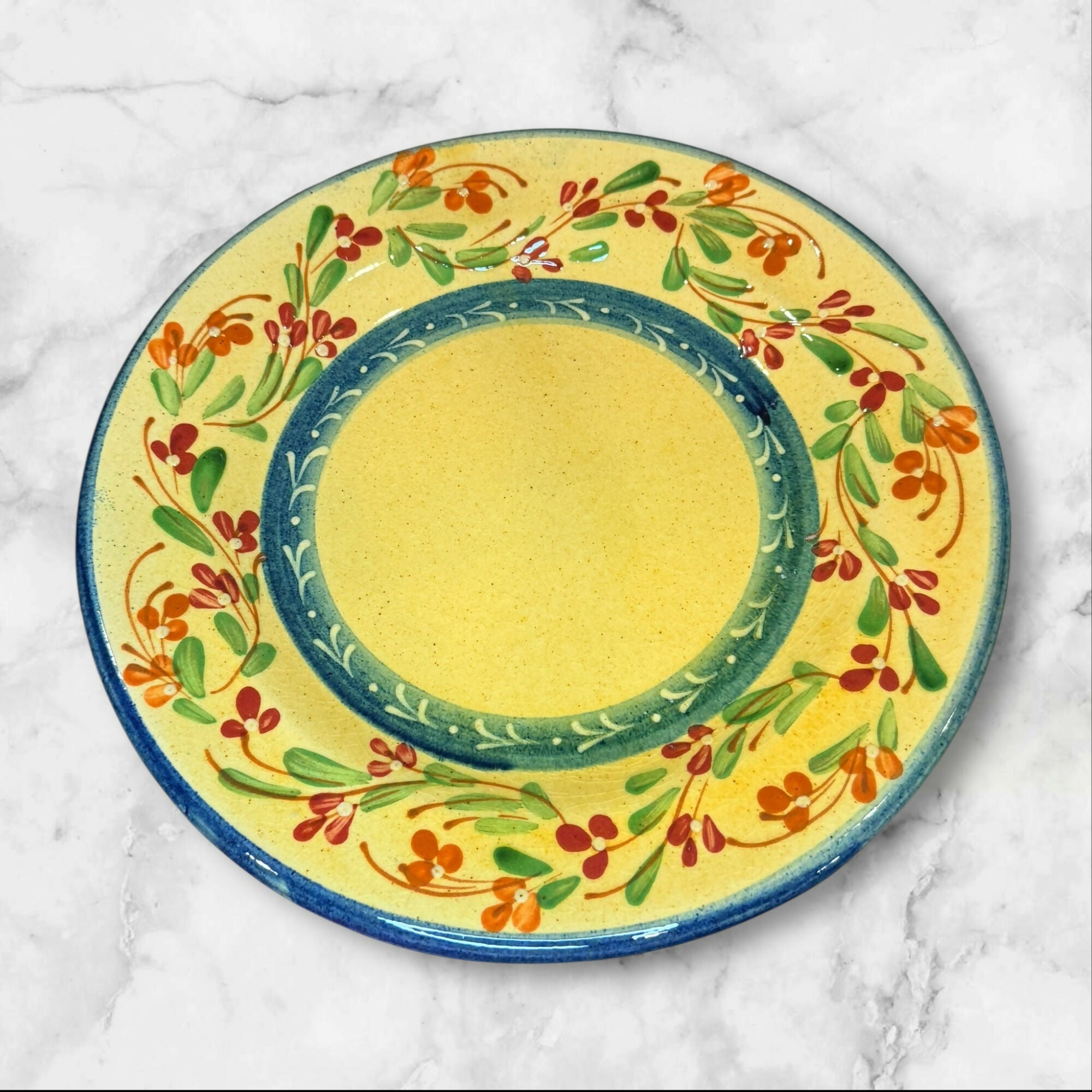 Terre É Provence Divers Dinner Plates | Set of 4 | Hand-Painted | Excellent