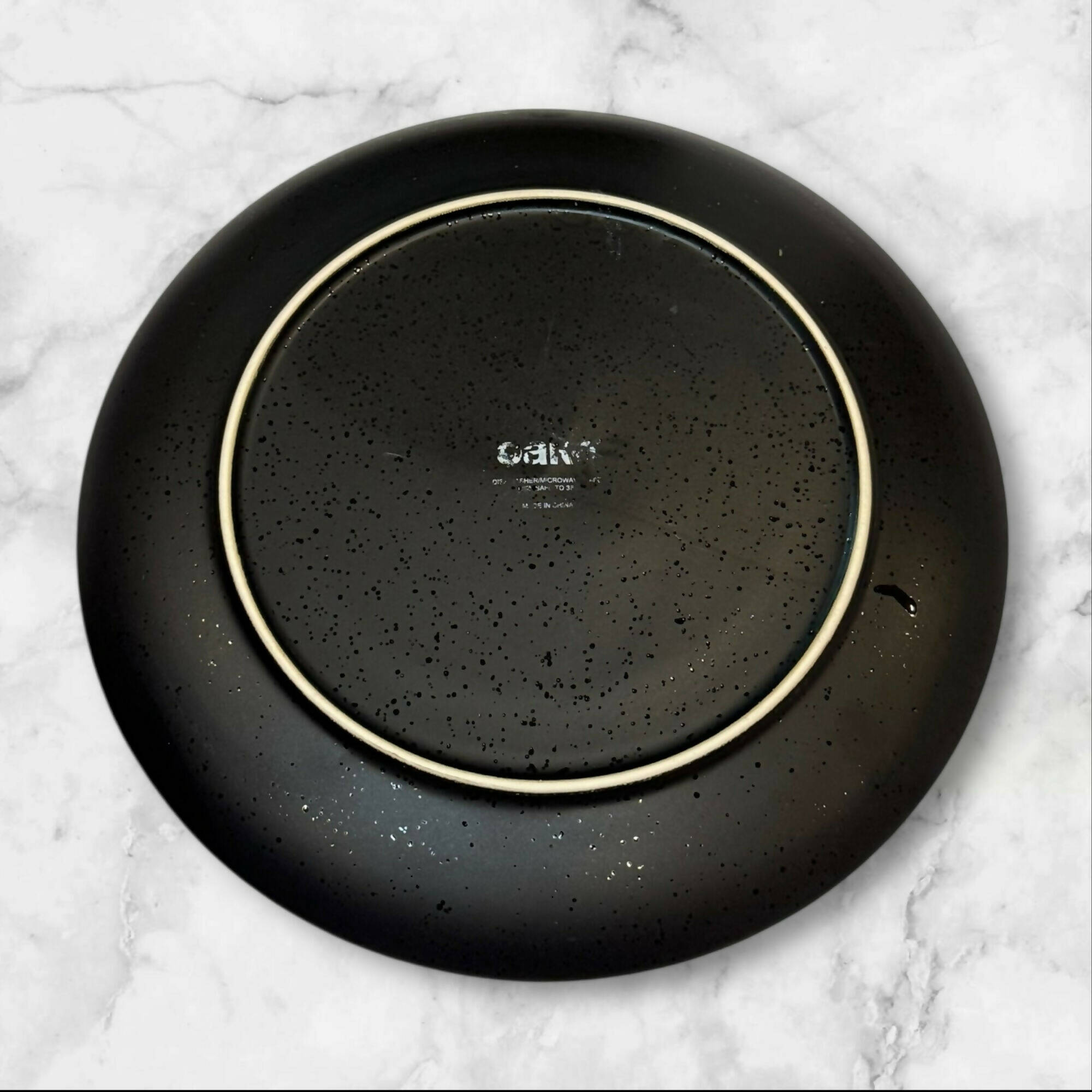 Oake Black Speckled Stoneware Salad Plates | Set of 4 | Great Condition