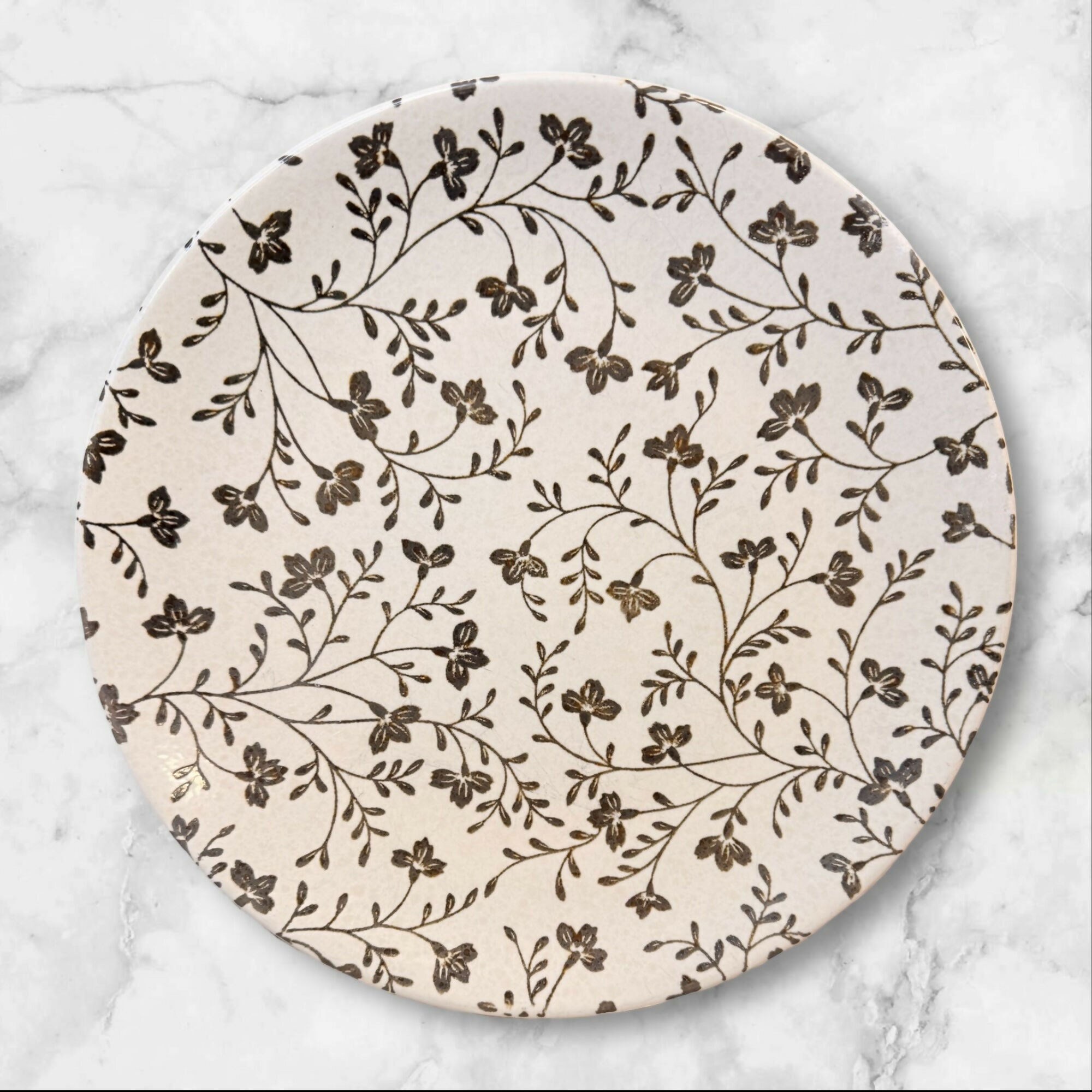 Sango Fresh Flowers Black Dinner & Salad Plates | Set of 8 | Gently Used