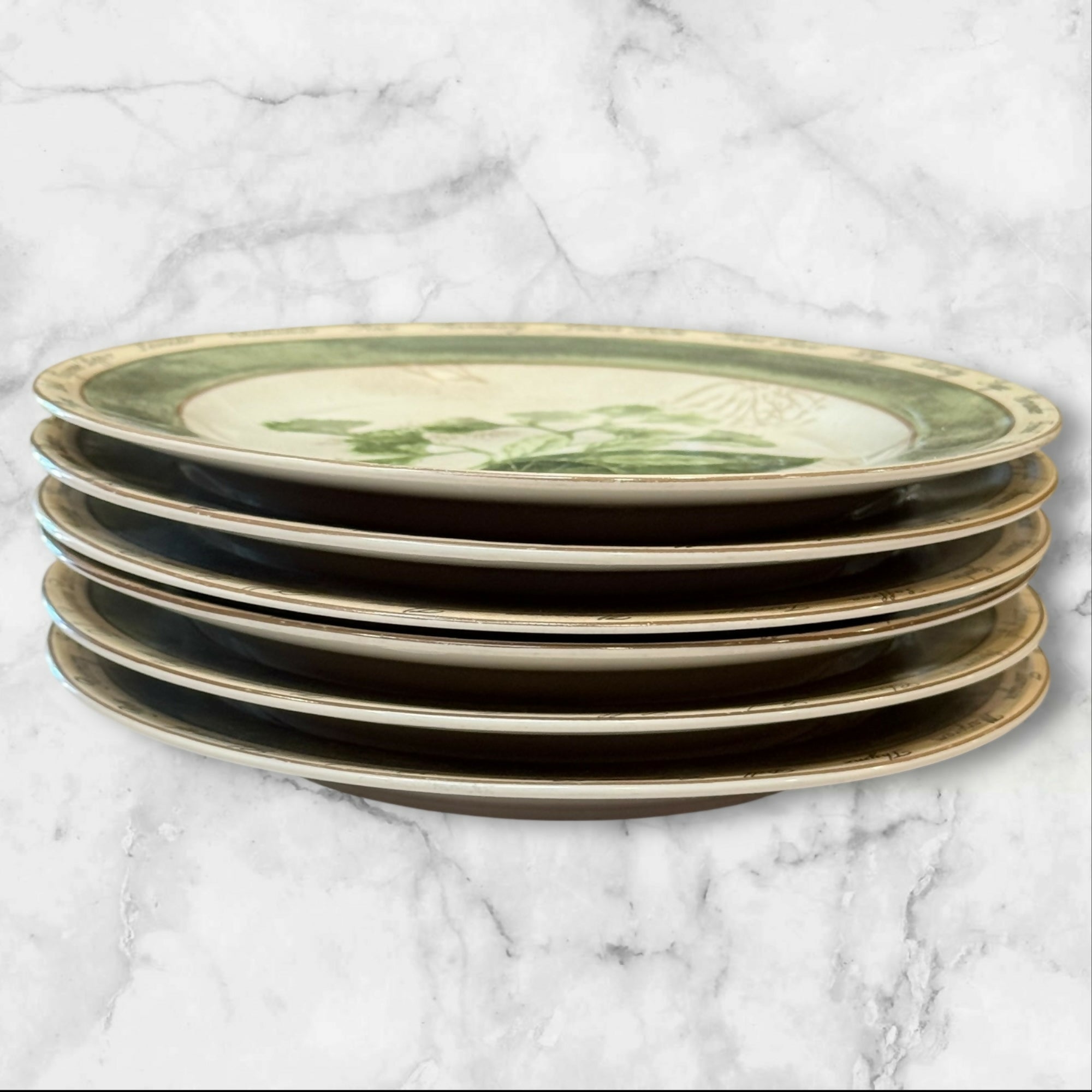 American Atelier Bouquet Garni Salad Plates | Set of 6 | Excellent Condition