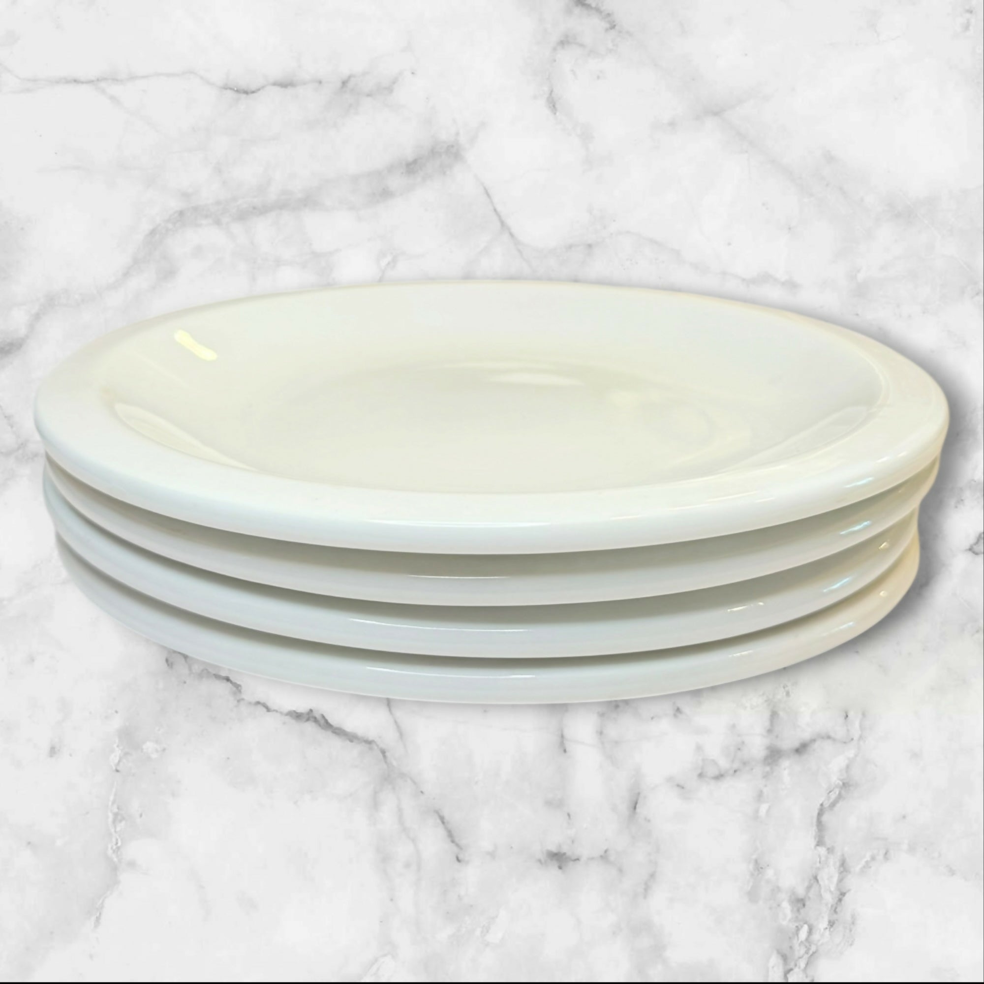 Pottery Barn Du Jour White Salad Plates | Set of 4 | Excellent Condition