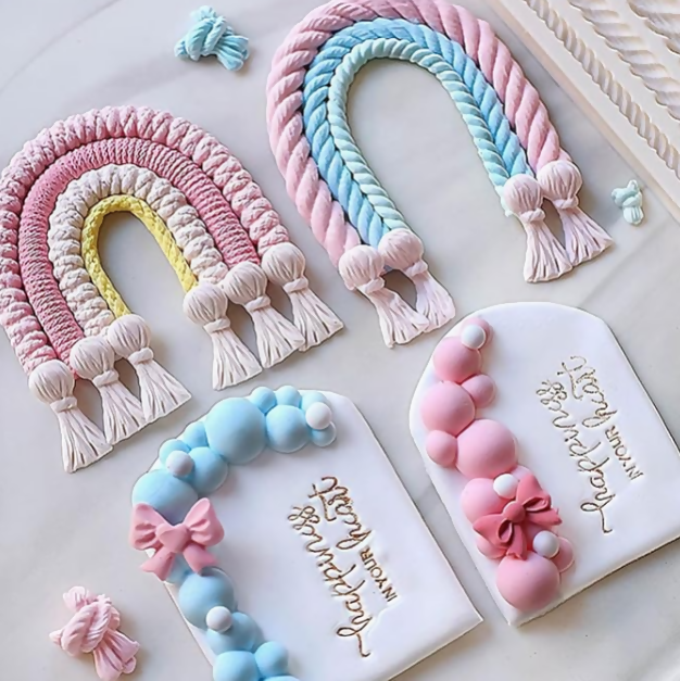 Anygleam Fondant Molder White Bubbles Silicone Cake Baking Modelling Equipment