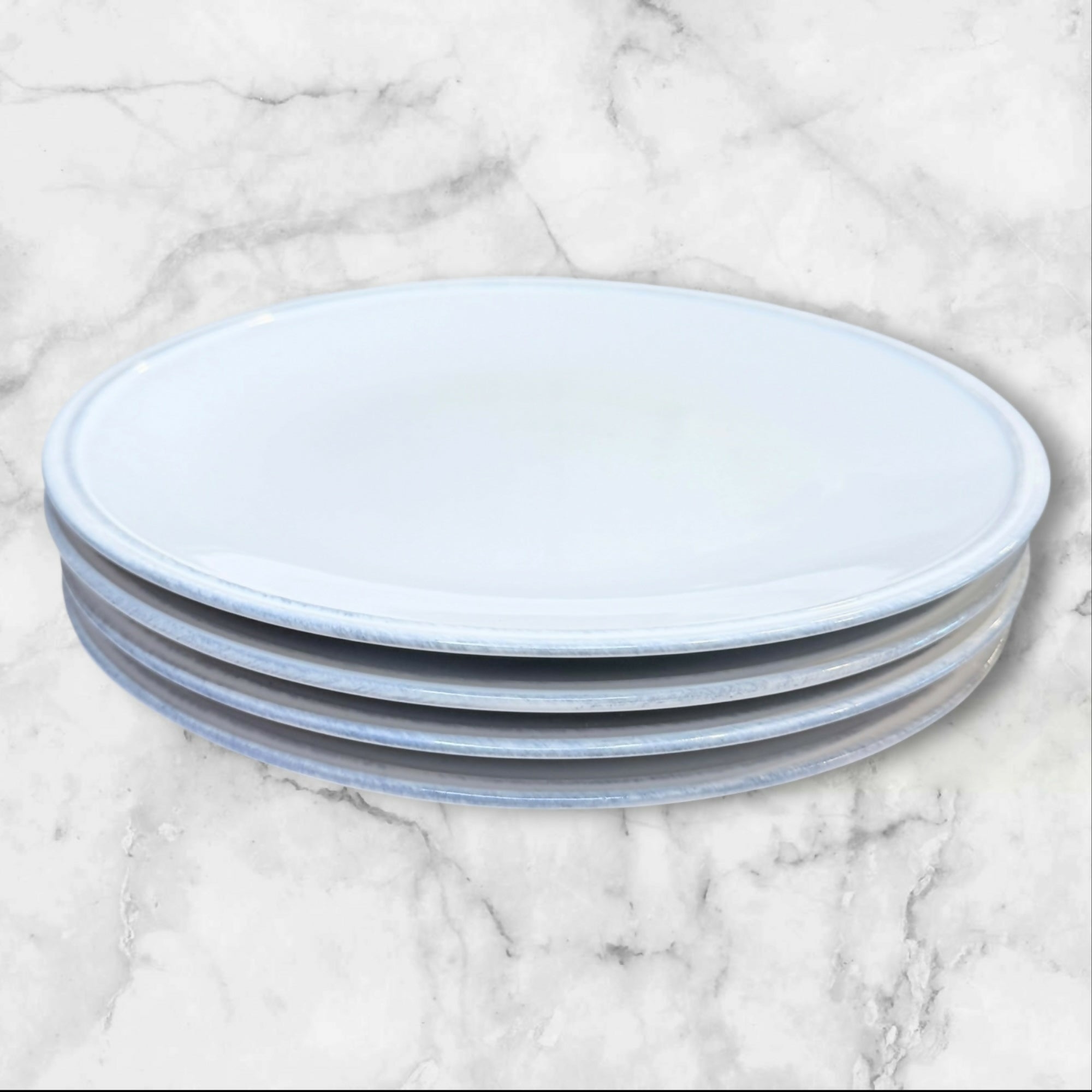 Crate & Barrel Cove White Dinner Plates | Set of 4 | Excellent Condition