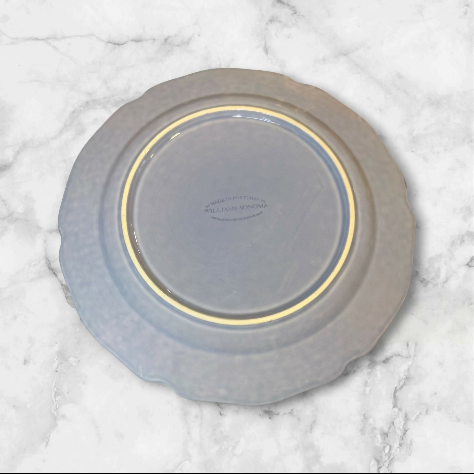 Williams Sonoma Baroque Light Blue Dinner Plates | Set of 4 | Good Condition