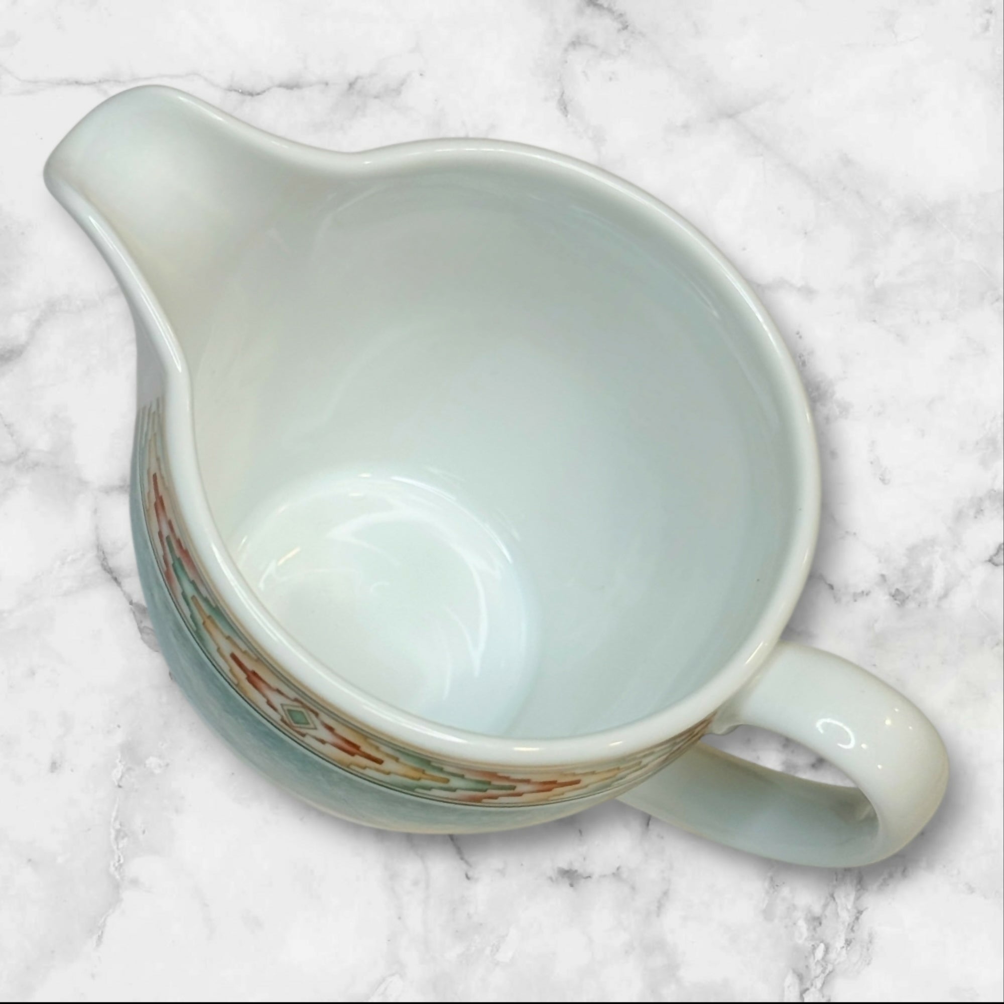 Wedgwood Aztec Stoneware Creamer & Sugar Bowl Set | Portugal | Excellent Condition