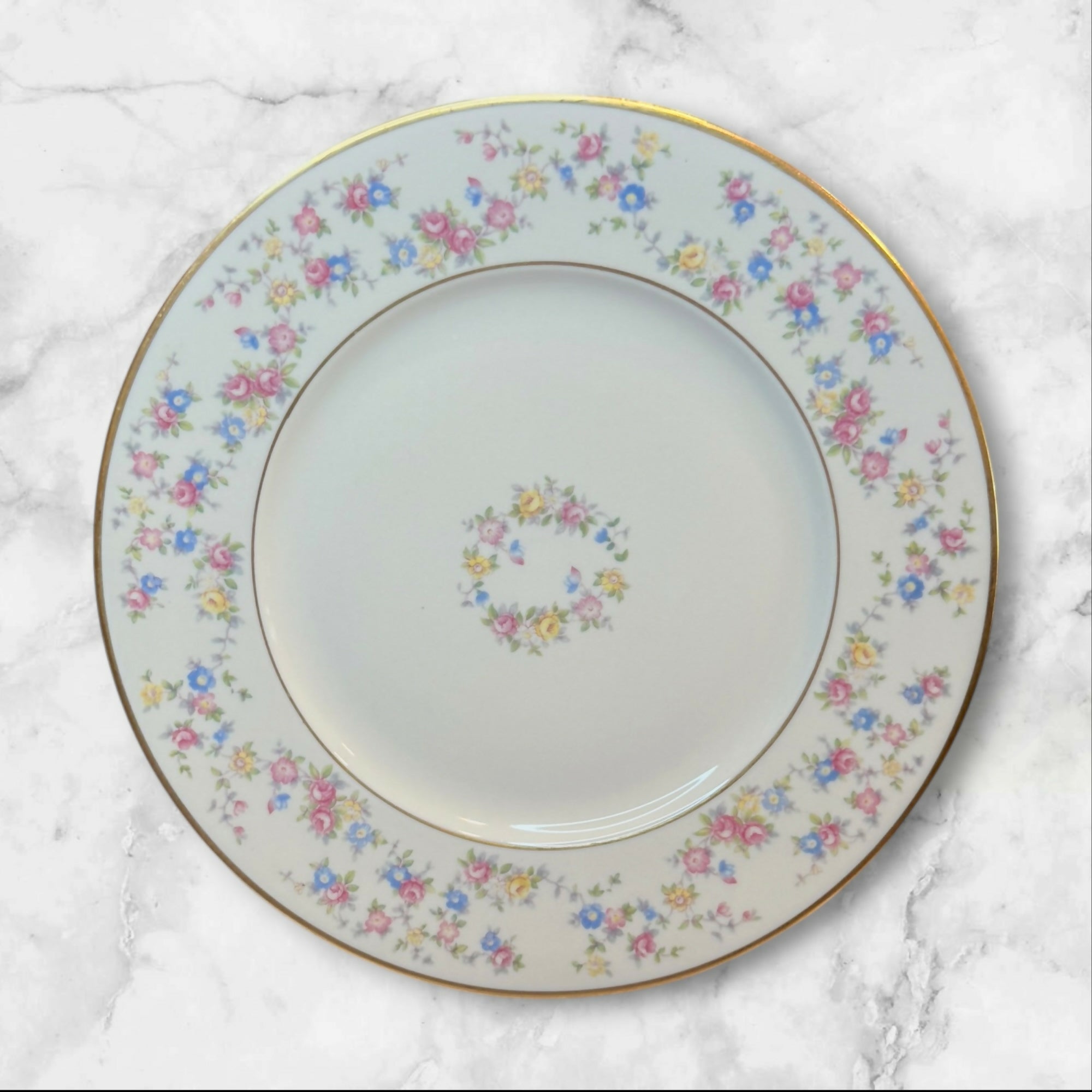 Lamberton Reverie Bread & Butter Plates Set of 7 | Floral | Excellent