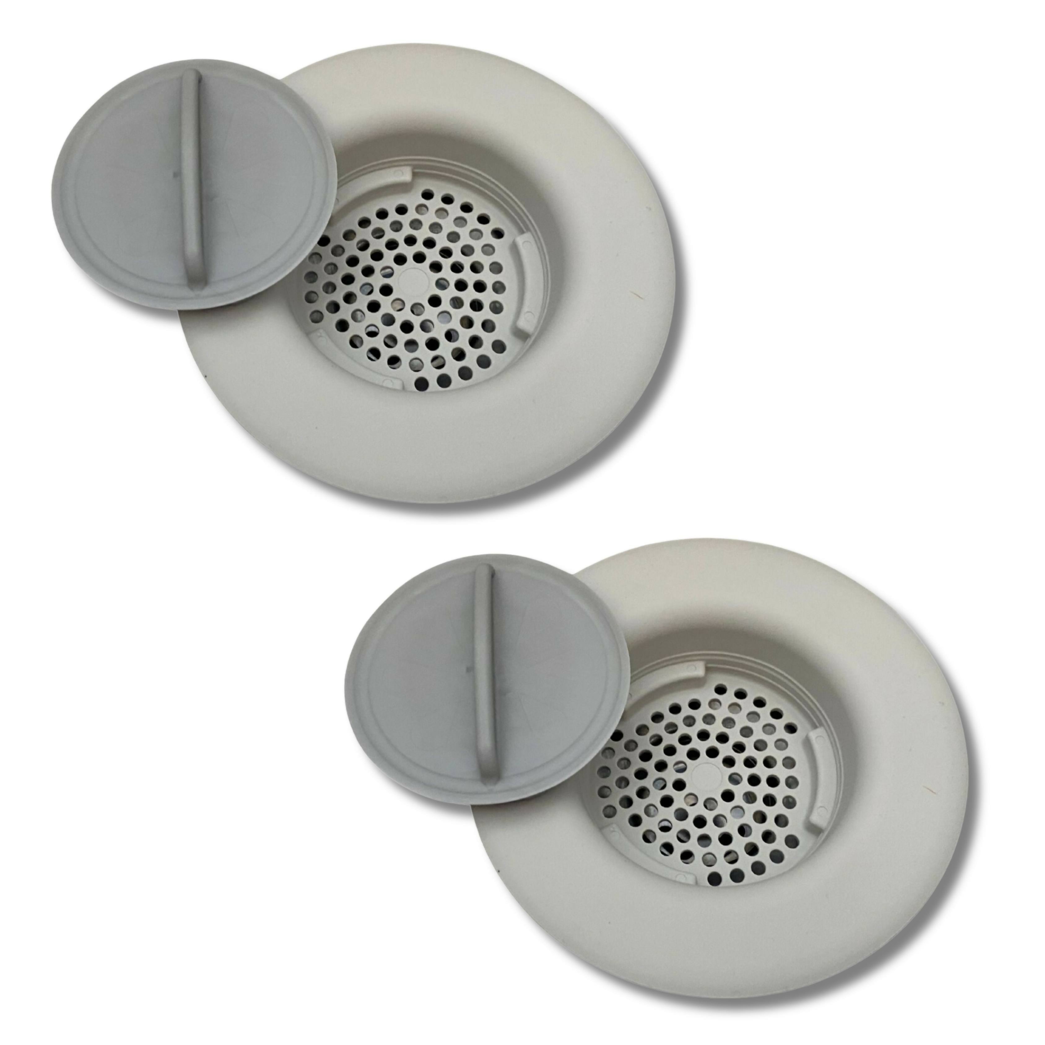 1 Flex Strainer w cap 2pk Grey primary with shadow