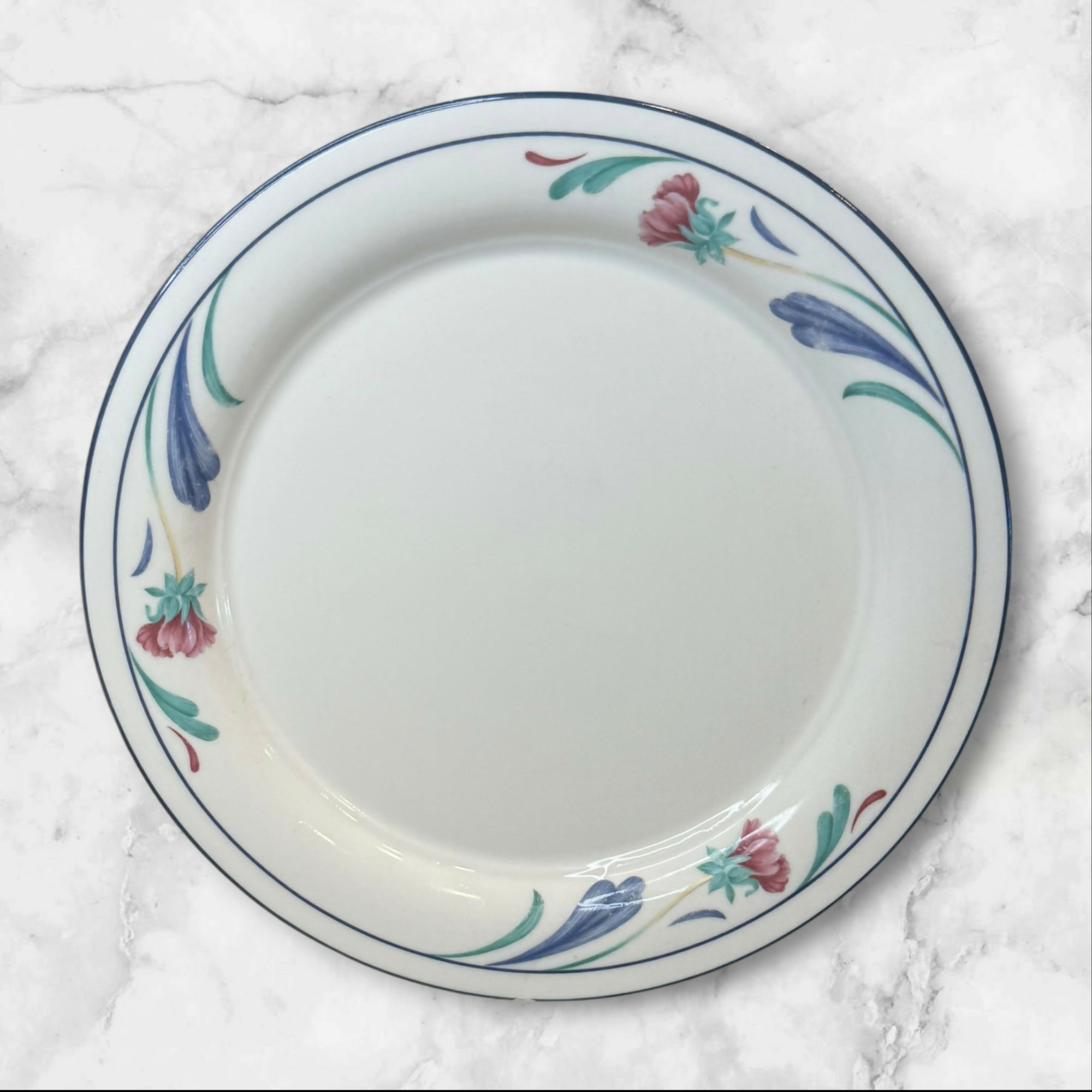 Lenox Poppies on Blue Dinner & Salad Plates | Set of 10 | Great Condition