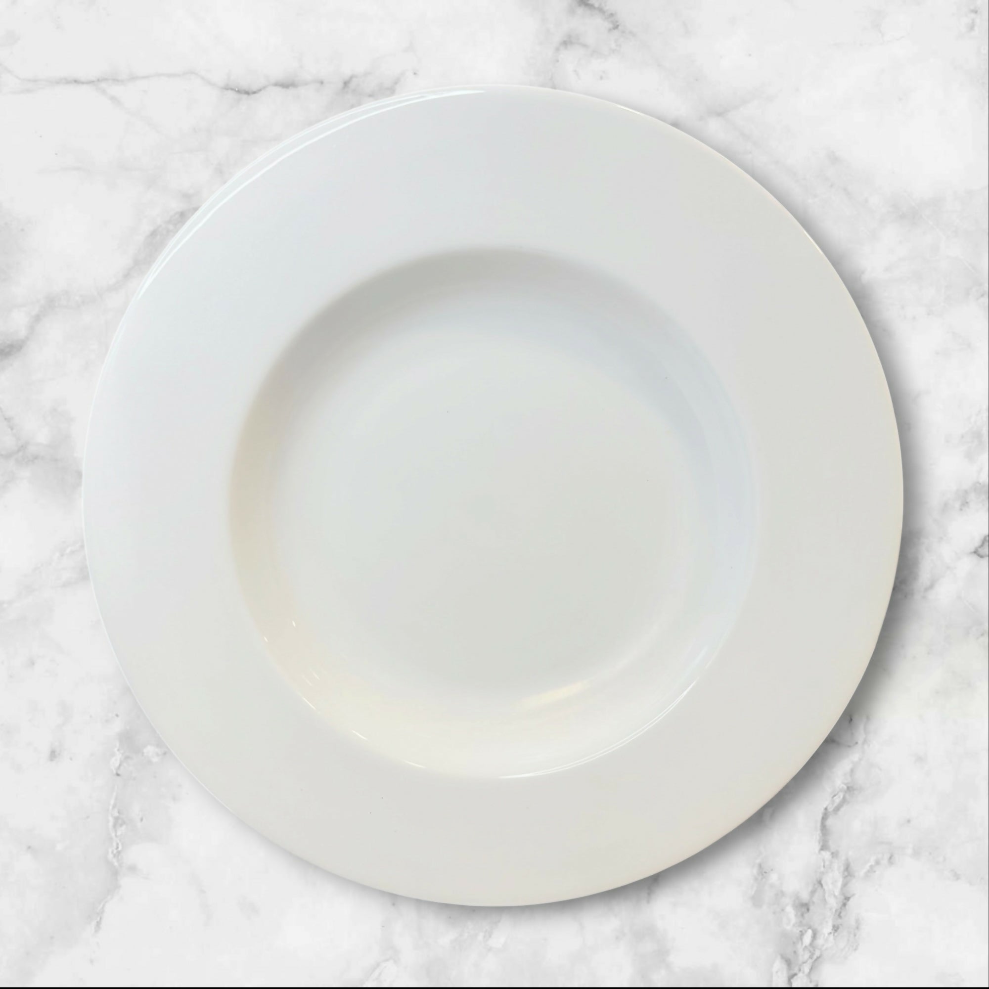 Crate & Barrel Monno White Large Rim Soup Bowls Set of 4 Bangladesh 12”