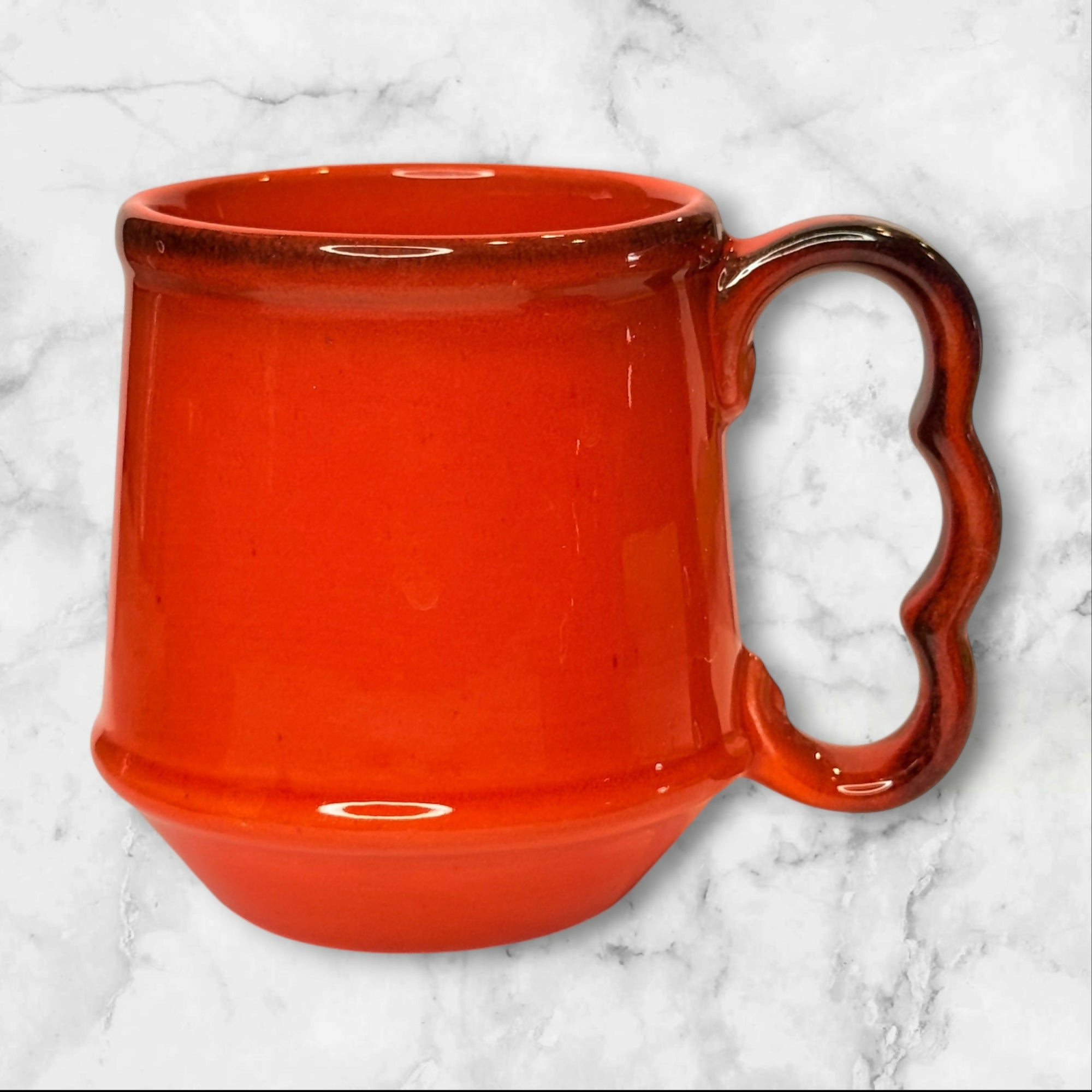 Metlox Poppytrail Red Rooster Red Mugs & Creamer Set | Vintage USA Pottery