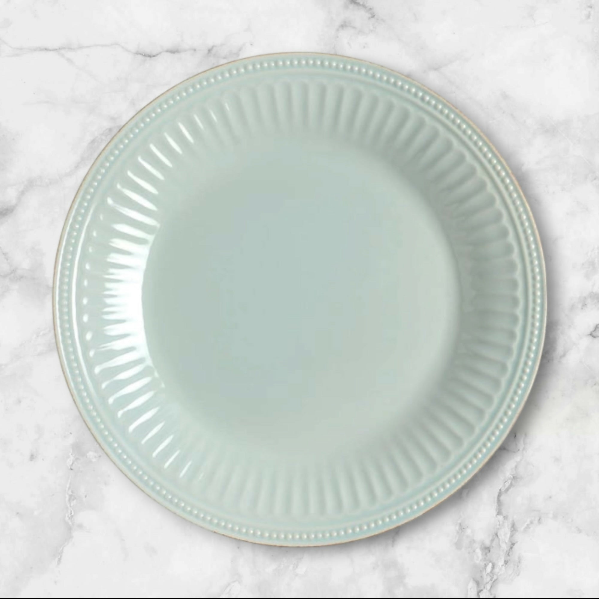 Lenox French Perle Groove Ice Blue Dinner Plates Set of 4 | Good Condition