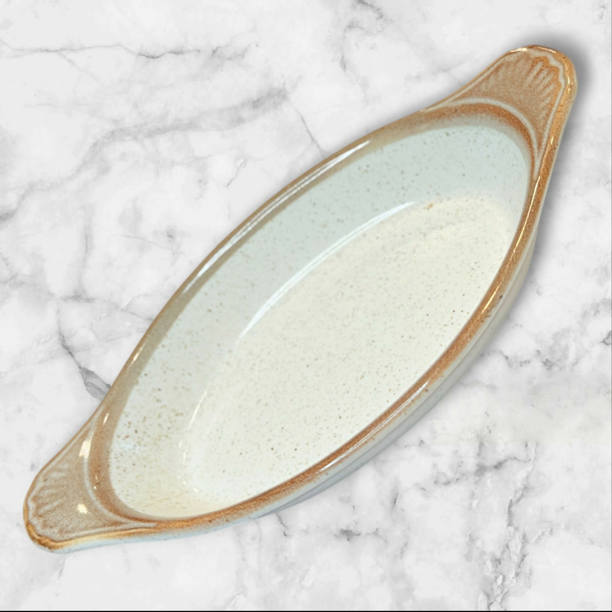 Rego Stoneware Oval Au Gratin Dish with Handles | Excellent Condition