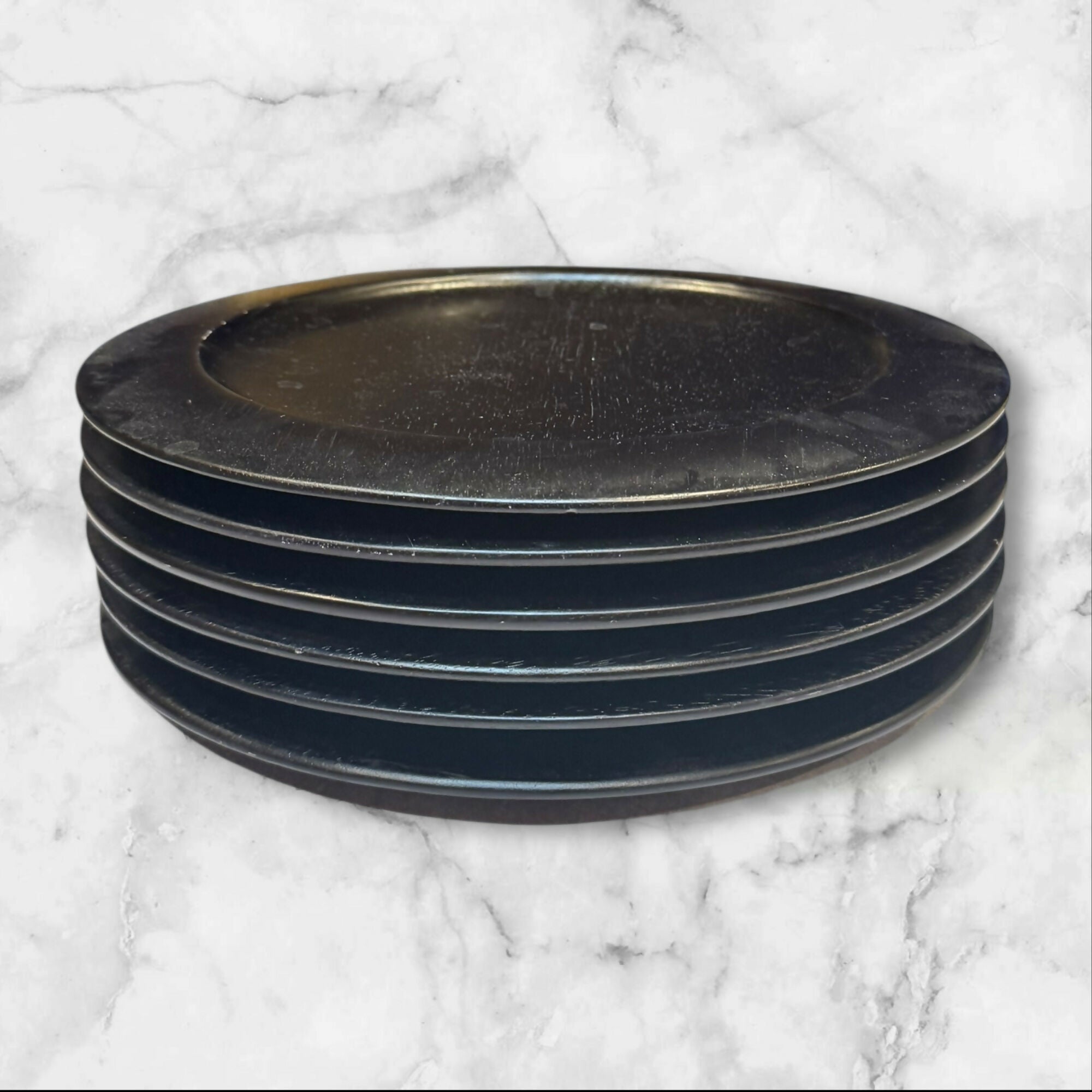 Studio Nova Wooden Charger Plates | Set of 6 | 12” Round | Great Condition