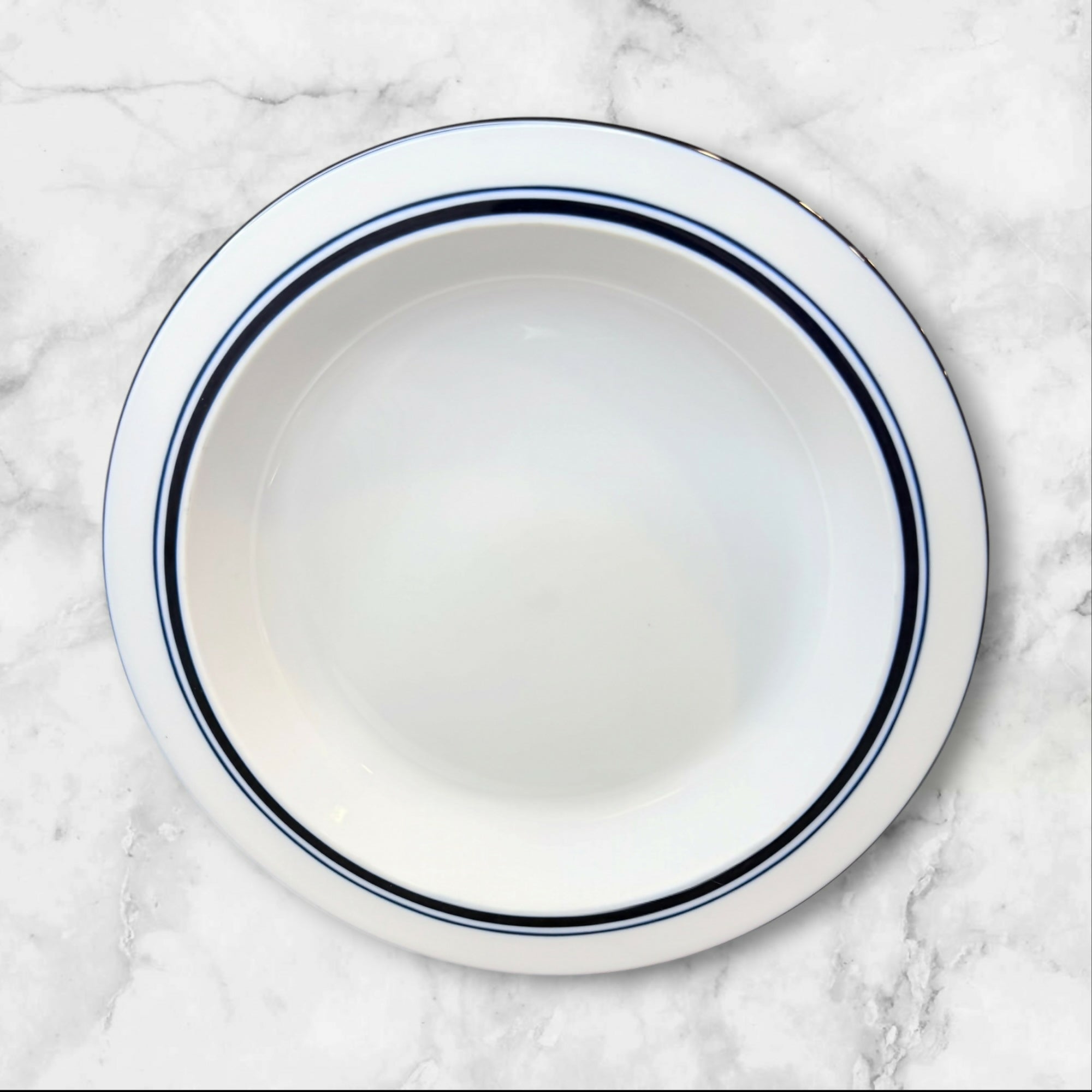 Dansk Christianshavn Blue Rim Soup Bowls Set of 4 Portugal 8” Stoneware