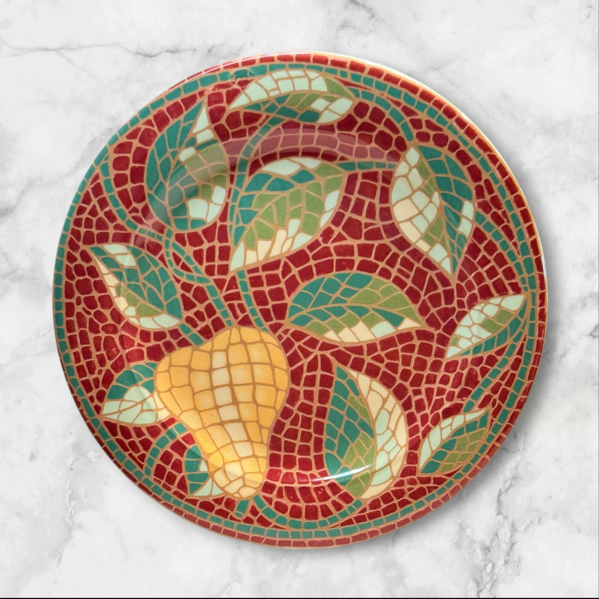 Pier 1 Imports Pier 1 Mosaic Fruit Salad Plates | Set of 4 | Excellent Condition