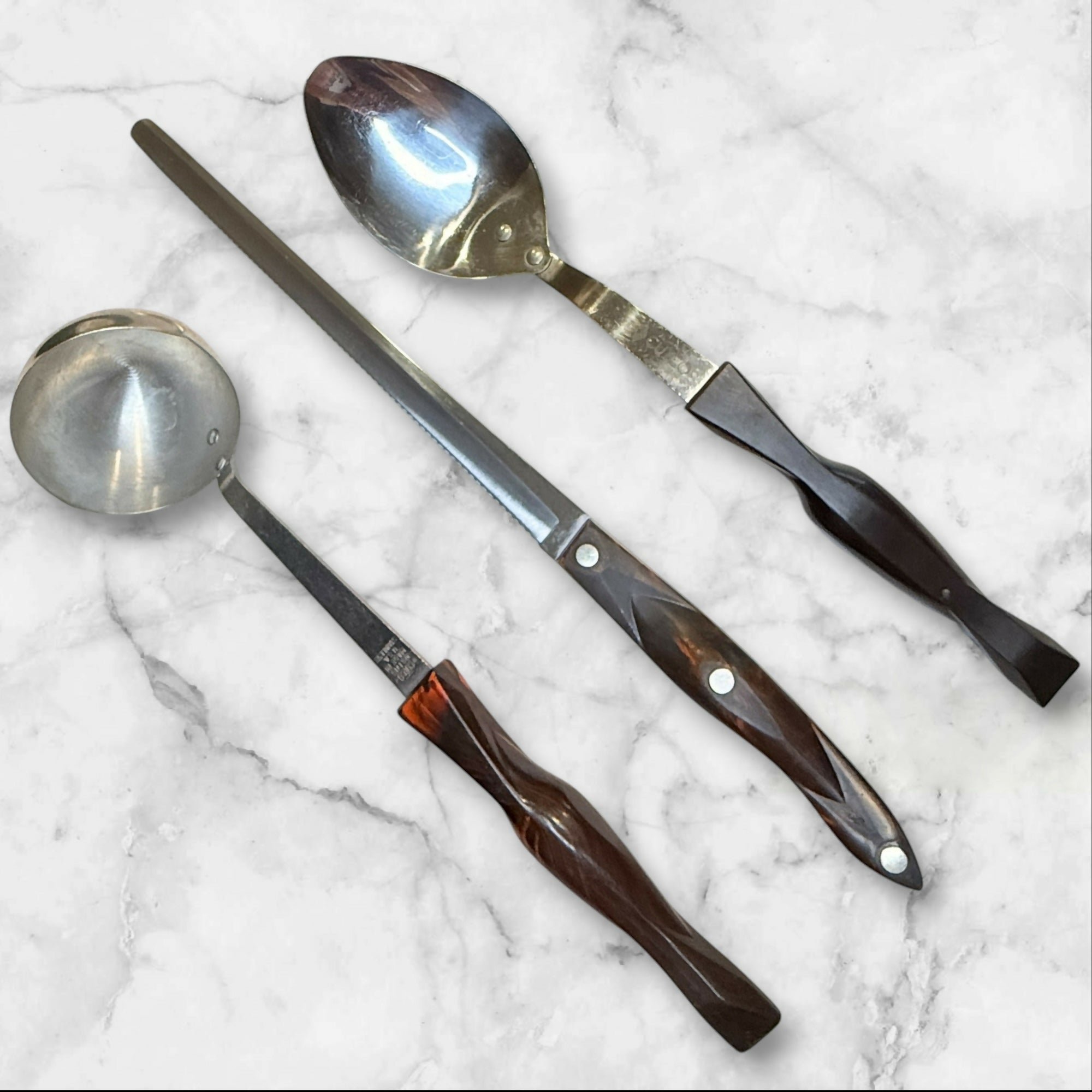 Cutco Kitchen Utensil Set | Bread Knife Ladle Serving Spoon | Set of 3 Used