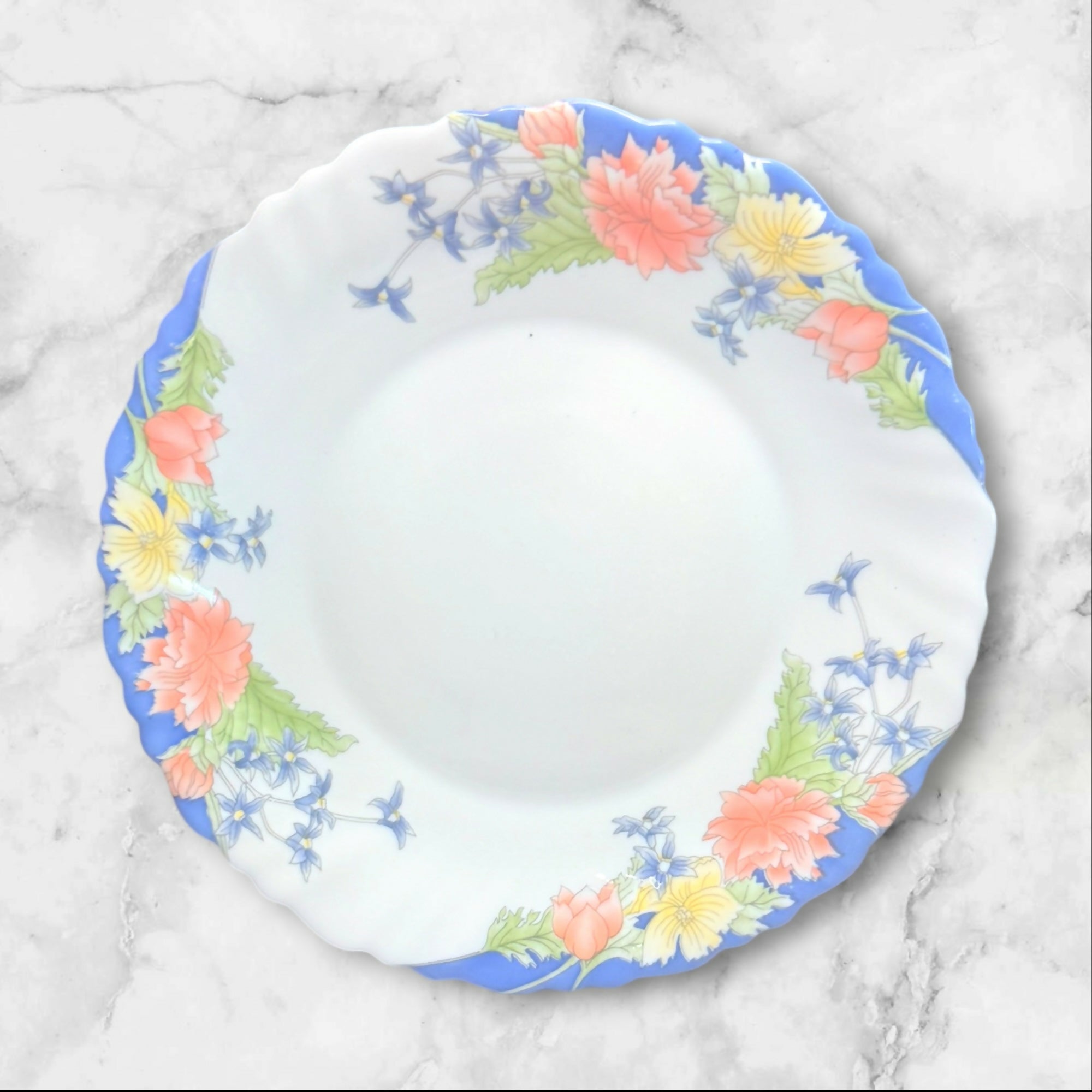 Arcopal Florine Floral Salad Plates | Set of 6 | Excellent Condition