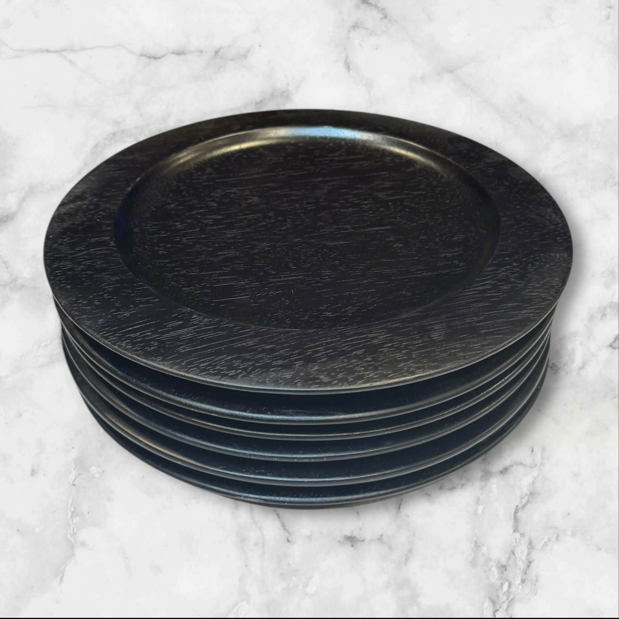 Studio Nova Wooden Charger Plates | Set of 6 | 12” Round | Great Condition