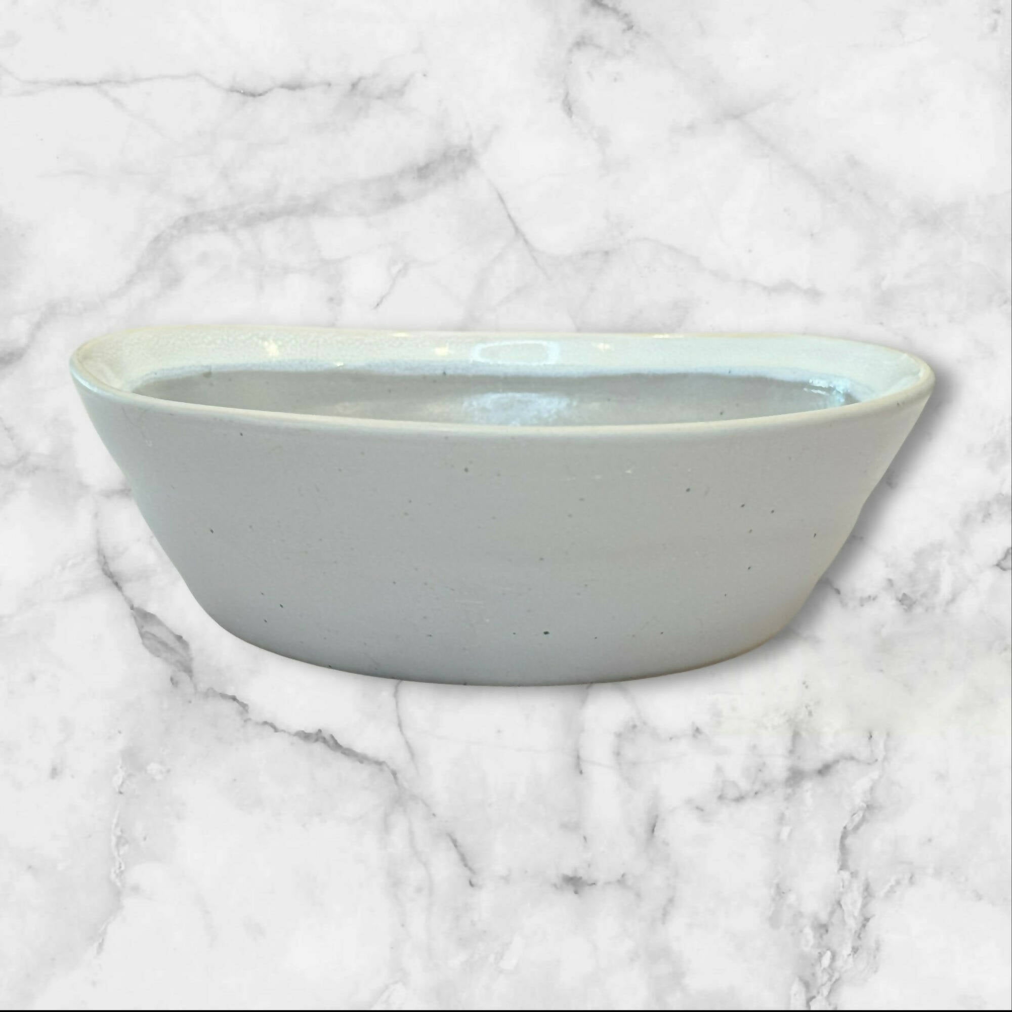 Pier 1 Grey Glaze Stoneware Bowl | 7.5” Serving Bowl | Great Condition