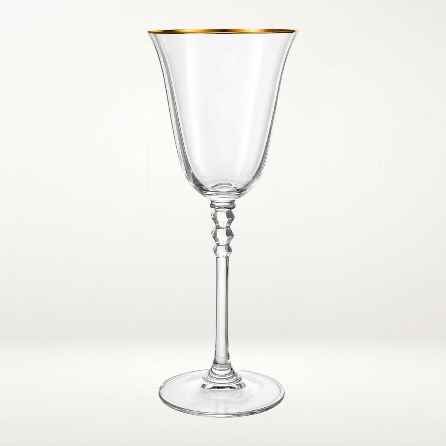 Mikasa Sonata Gold Wine Glasses | Set of 2 | Gold Rim Crystal Stemware