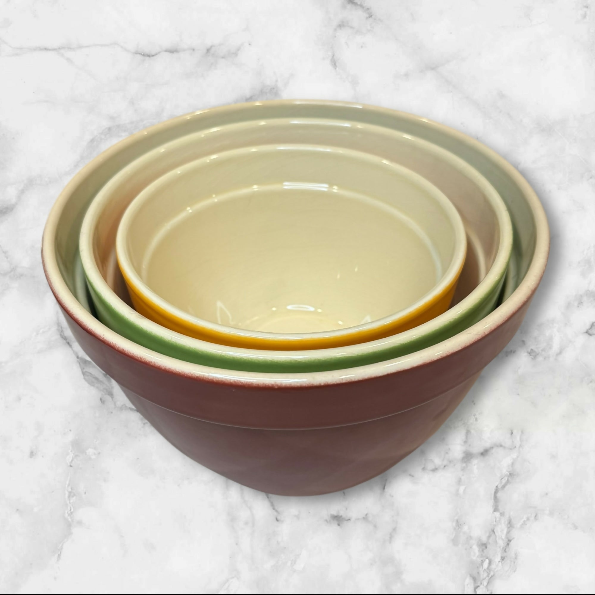 Crate & Barrel Addison Nesting Bowls | Set of 3 | Good Condition | Multicolor