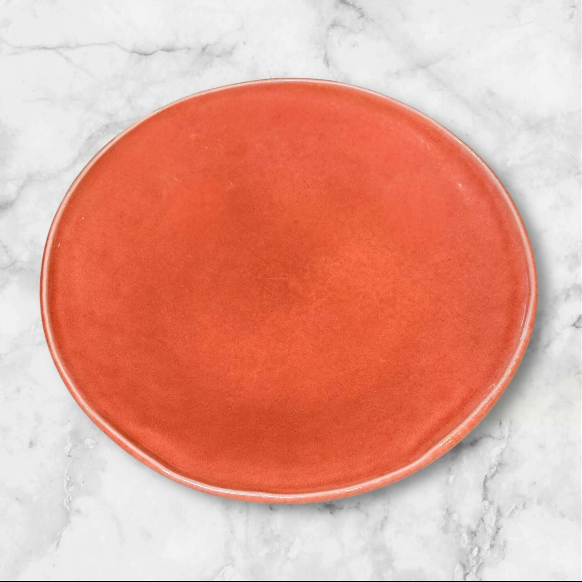 Pier 1 Terracotta Orange Stoneware Salad Plates | Set of 5 | Good Condition