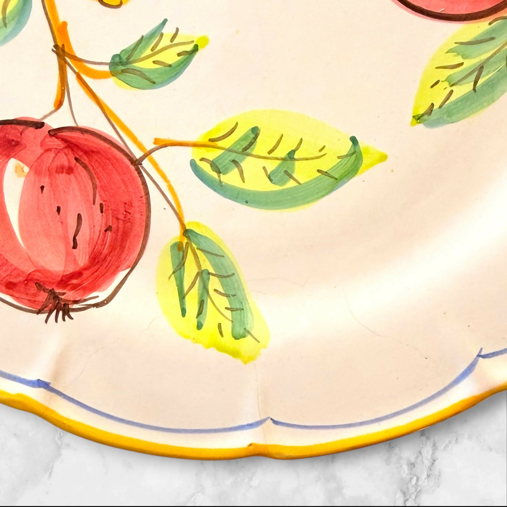 Gumps Handpainted Italian Fruit Dinner Plates Set of 5 | Gently Used
