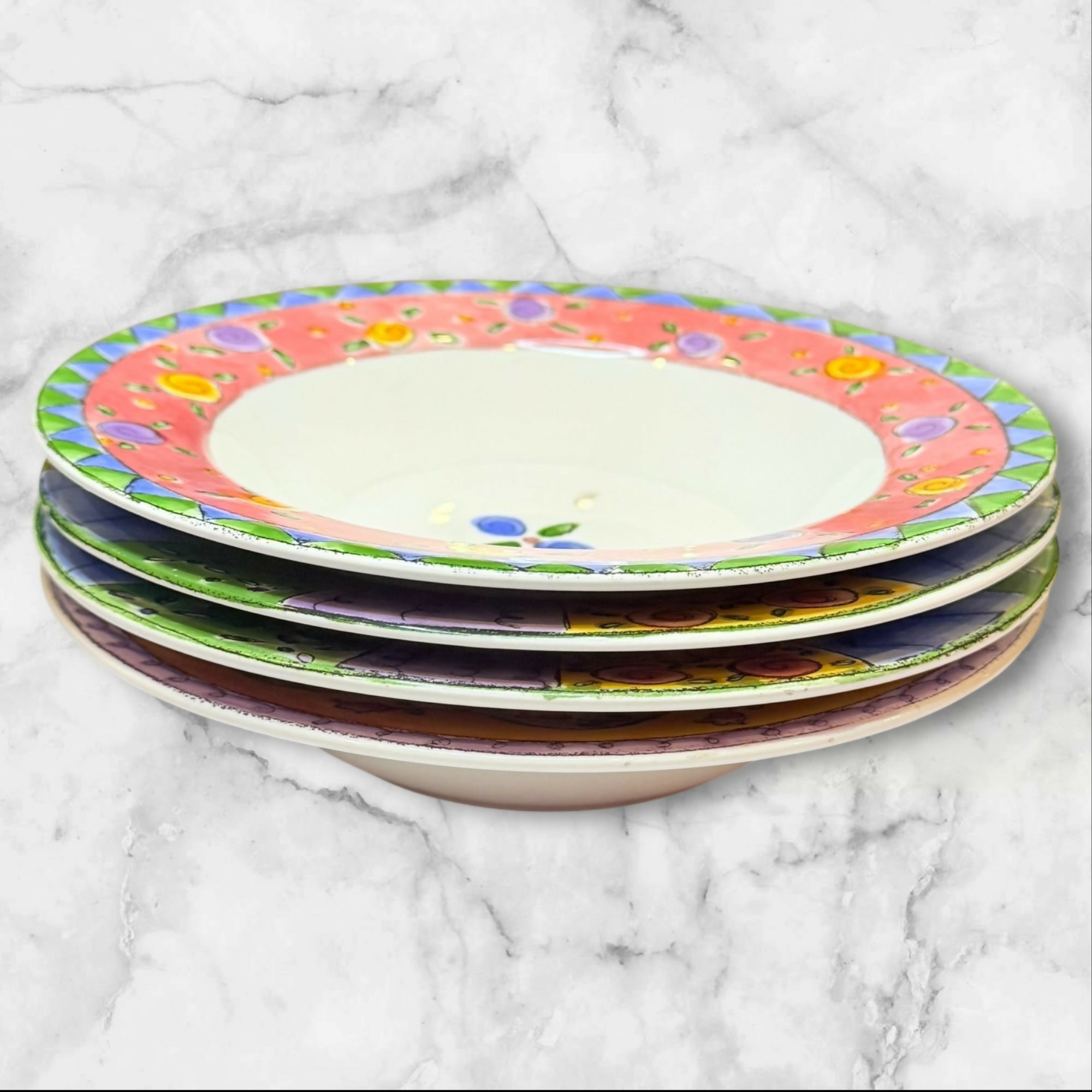 Sango Sweet Shoppe Rim Soup Bowls Set of 4 | Great Condition