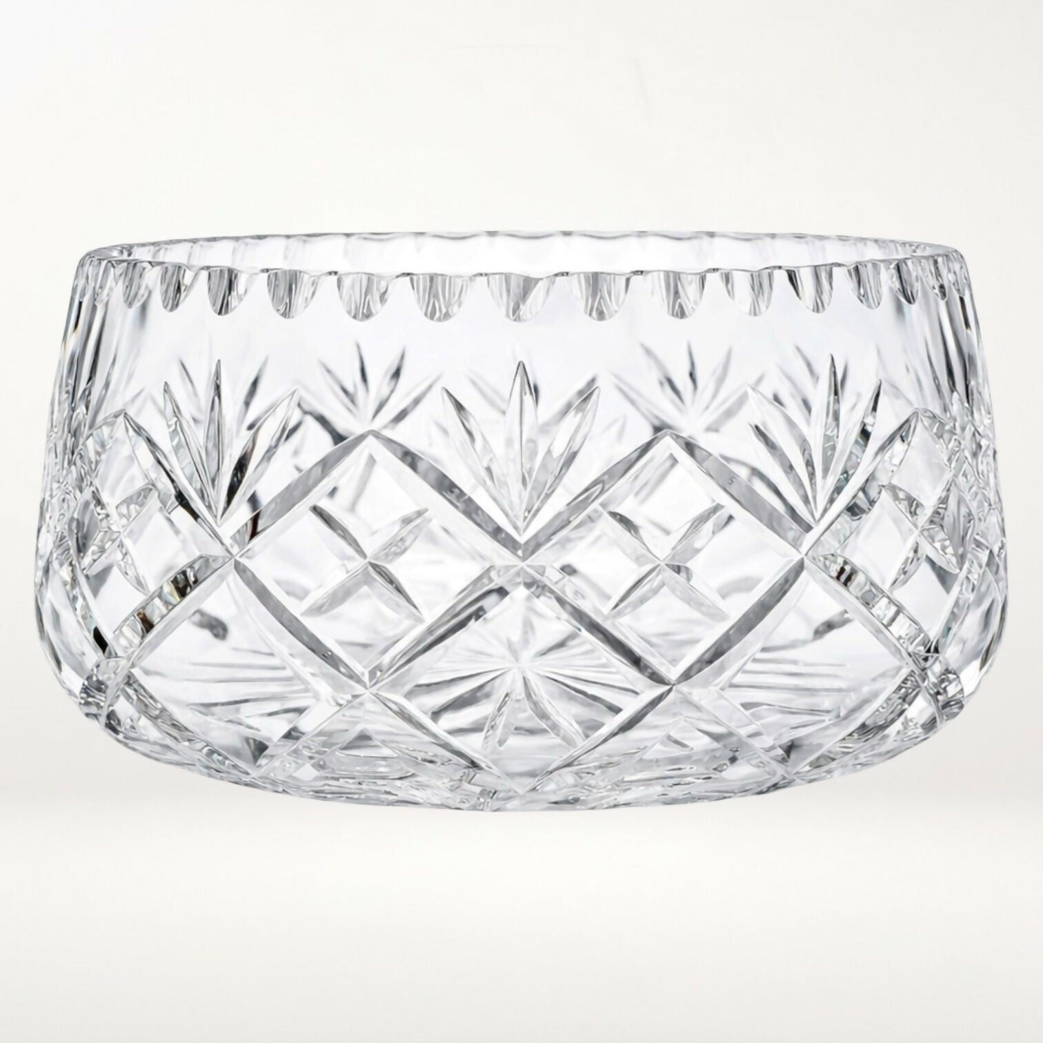Ceska Tradition Crystal Serving Bowl | Large 7” | Excellent Condition