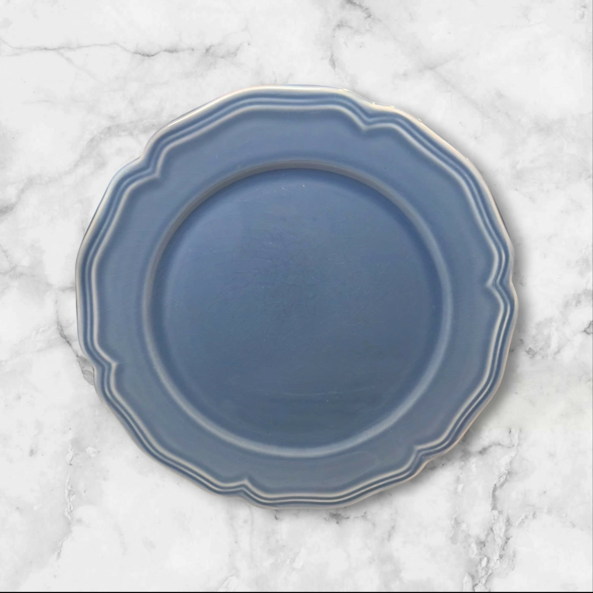 Williams Sonoma Baroque Light Blue Dinner Plates | Set of 4 | Good Condition