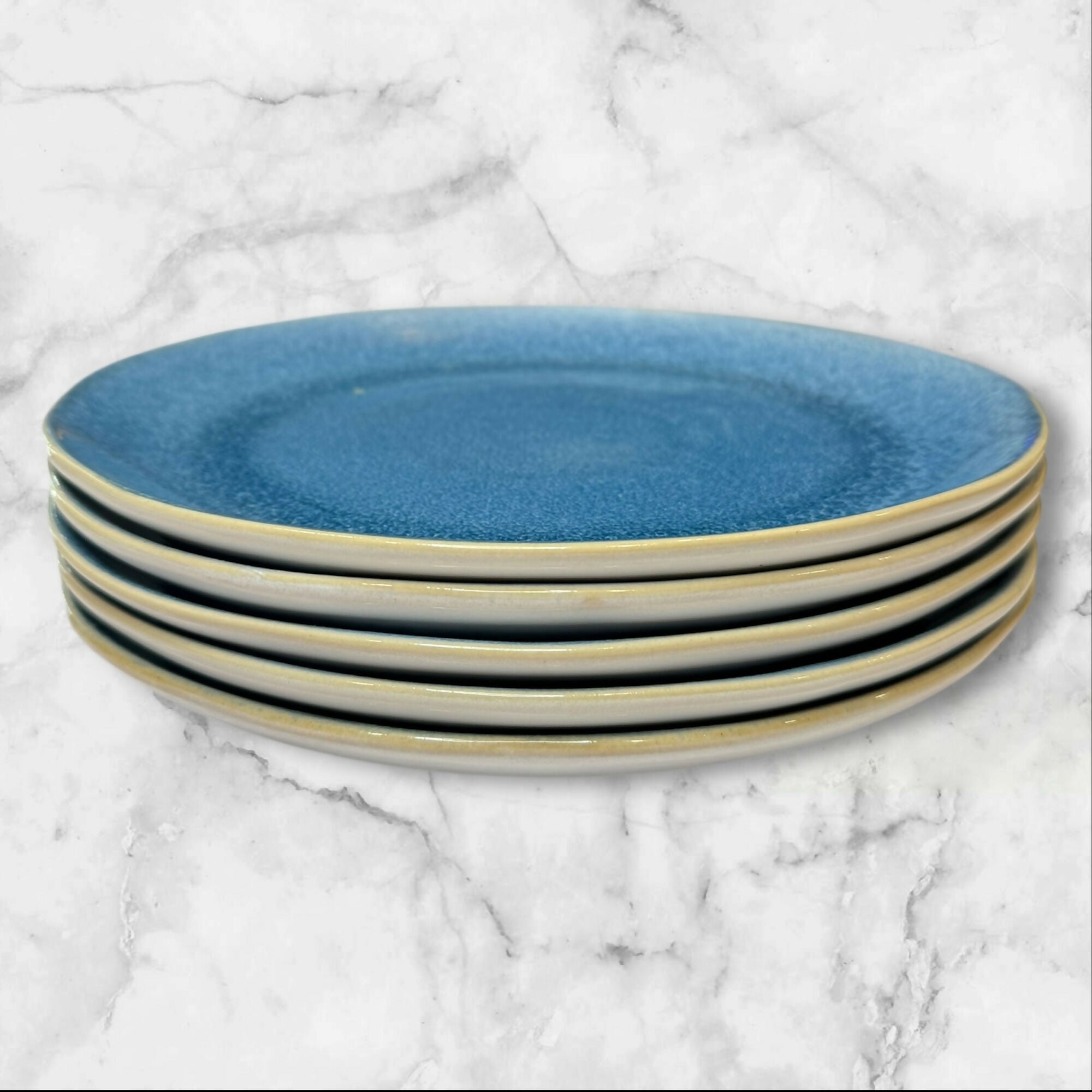 Bee & Willow Weston Blue Dinner Plates | Set of 5 | Excellent Condition