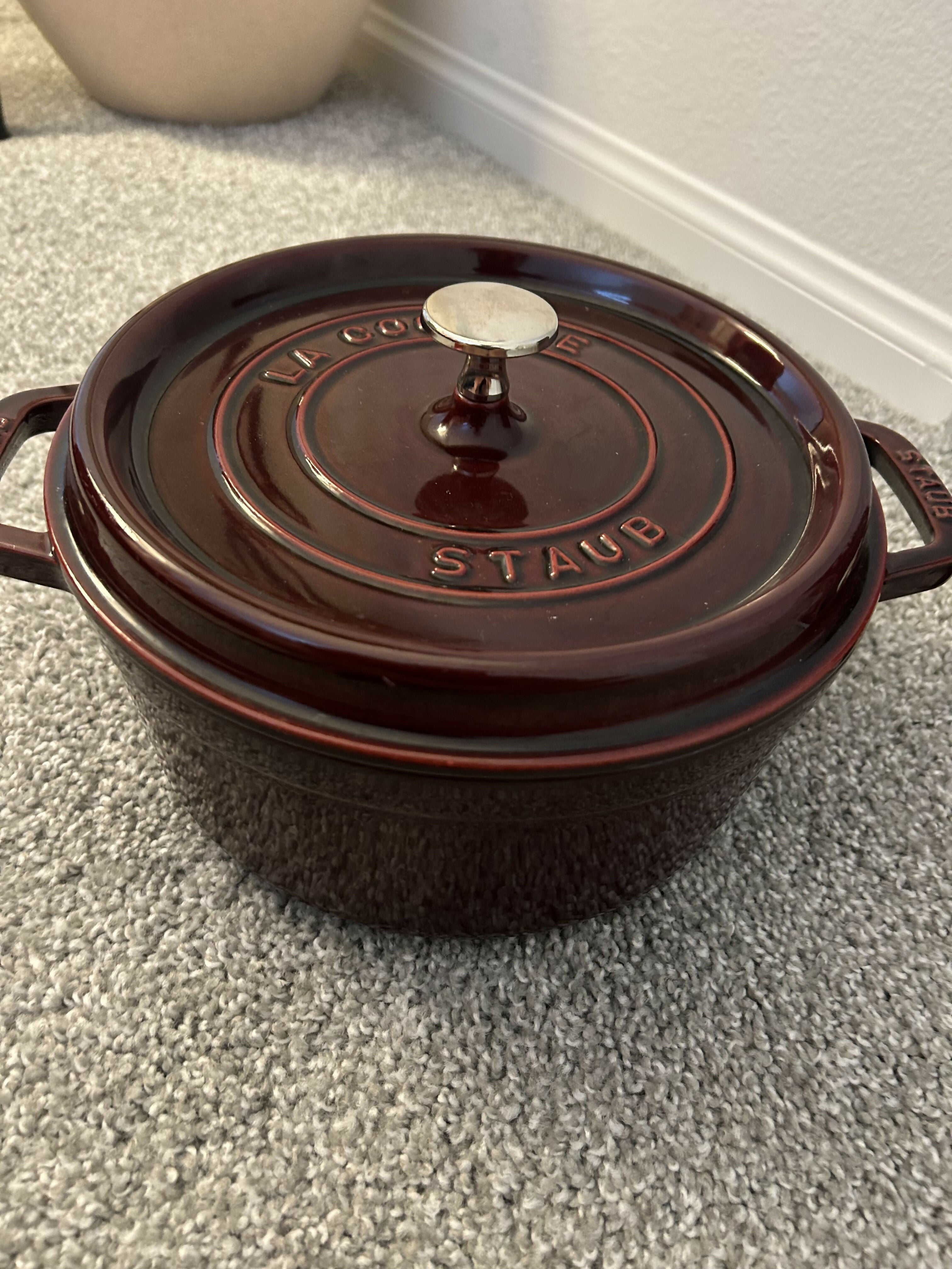 Staub Cast Iron 4-qt Round Cocotte - Grenadine