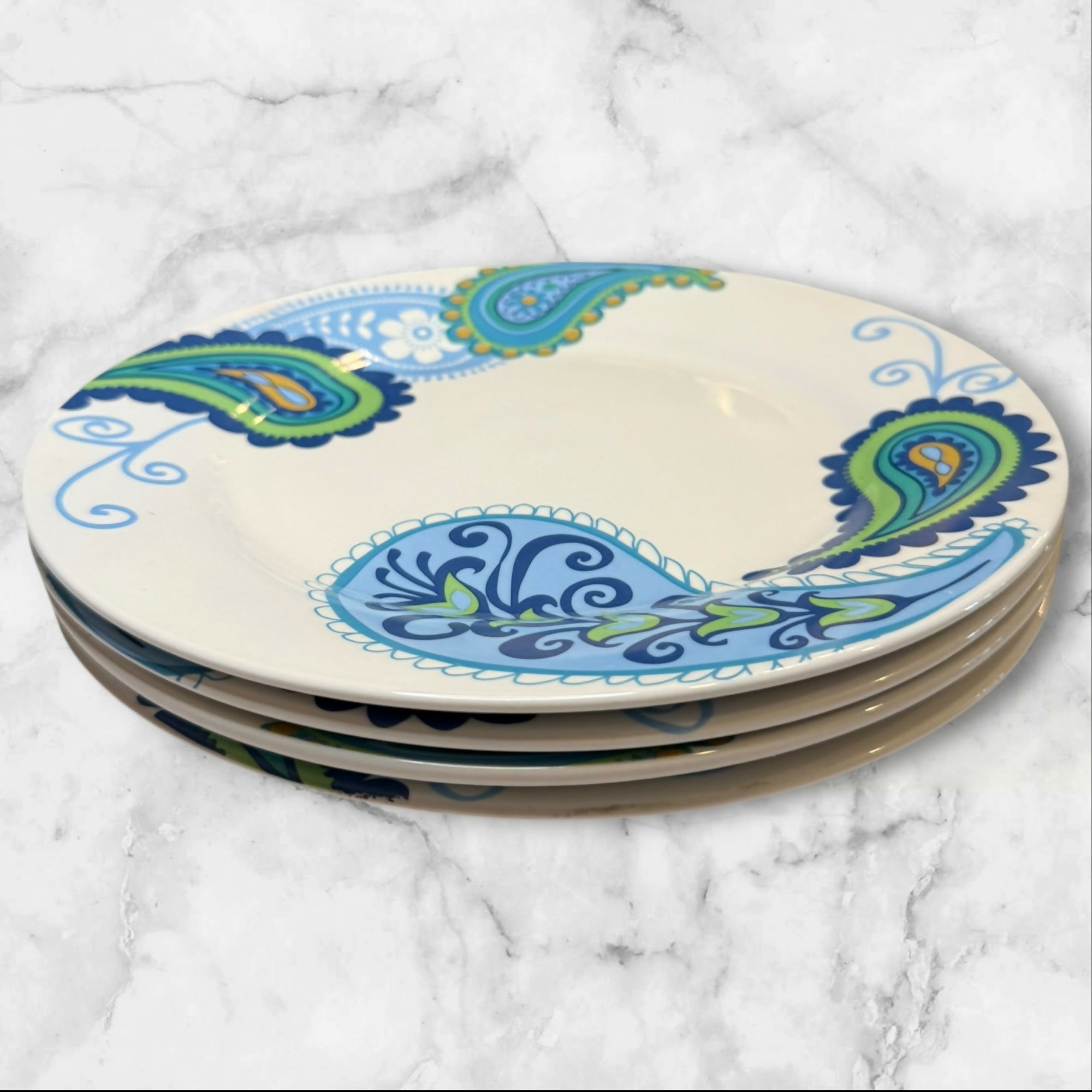 Royal Norfolk RNF124 Paisley Dinner Plates | Set of 4 | Excellent Condition