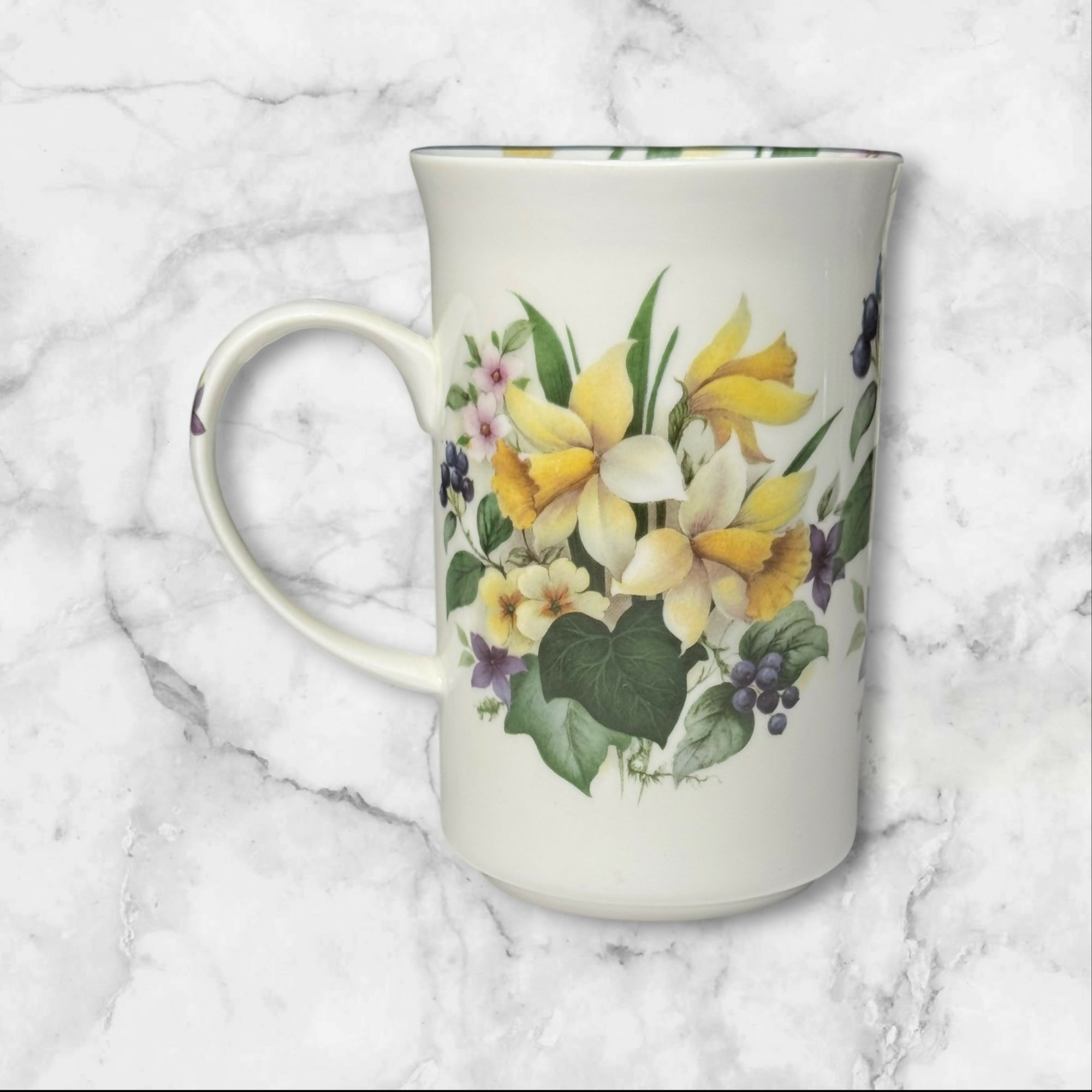 St. George Floral Fine Bone China Mugs Set of 3 | Made in England | Excellent