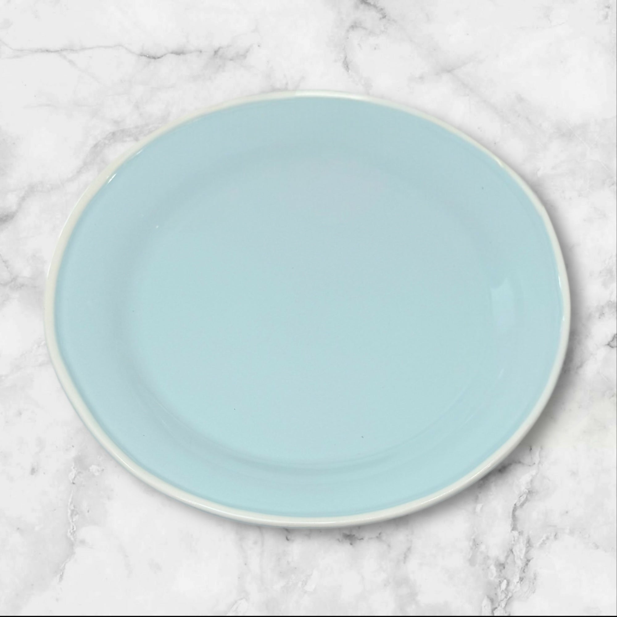 Viva by VIETRI Light Blue Salad Plates Portugal Stoneware | Set of 4 | Excellent