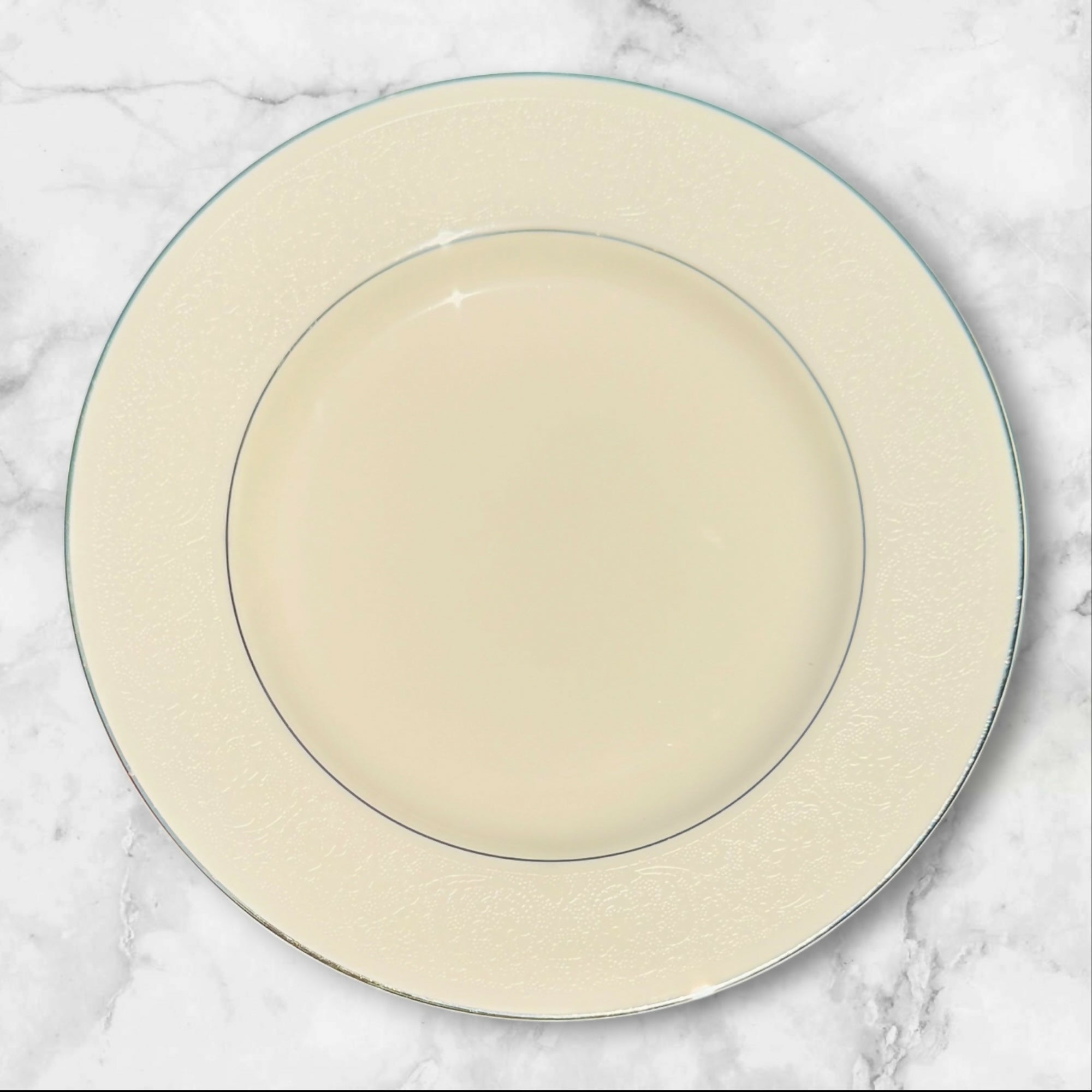 Pickard Venetia Cream Platinum Trim Salad Plates Set of 5 | Excellent