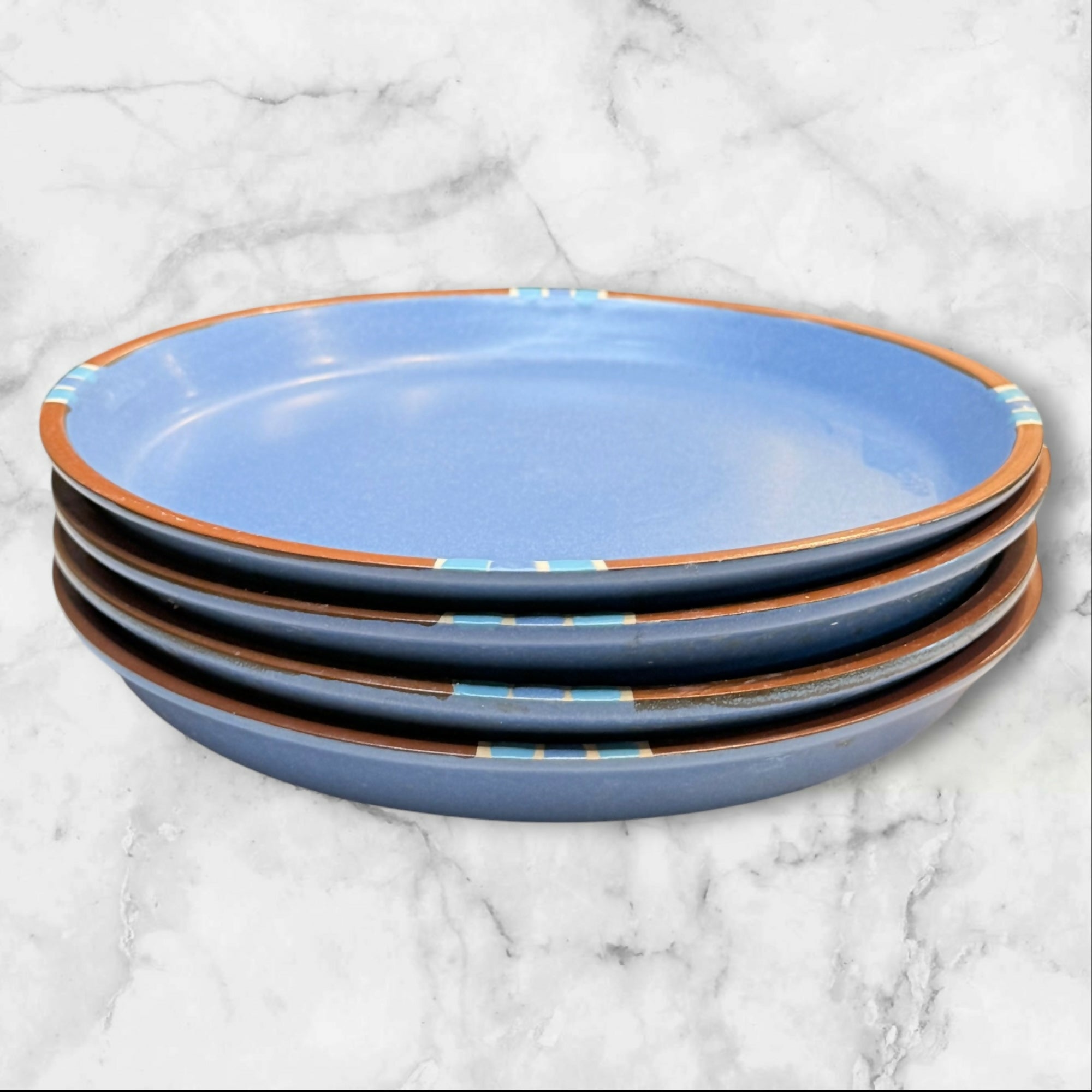 Dansk Mesa Sky Blue Dinner Plates | Set of 4 | Excellent Condition